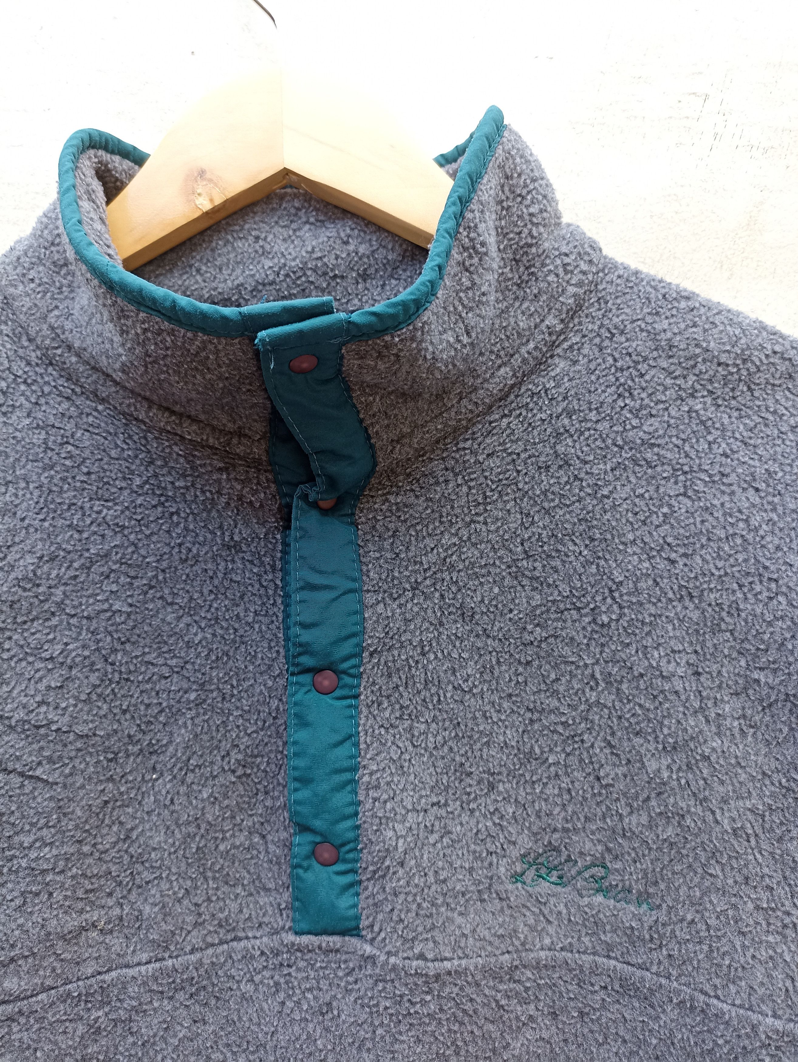 L.L. Bean × Vintage Vintage 90s Vintage LL Bean sweater fleece deep pile Size US L / EU 52-54 / 3 - 7 Thumbnail