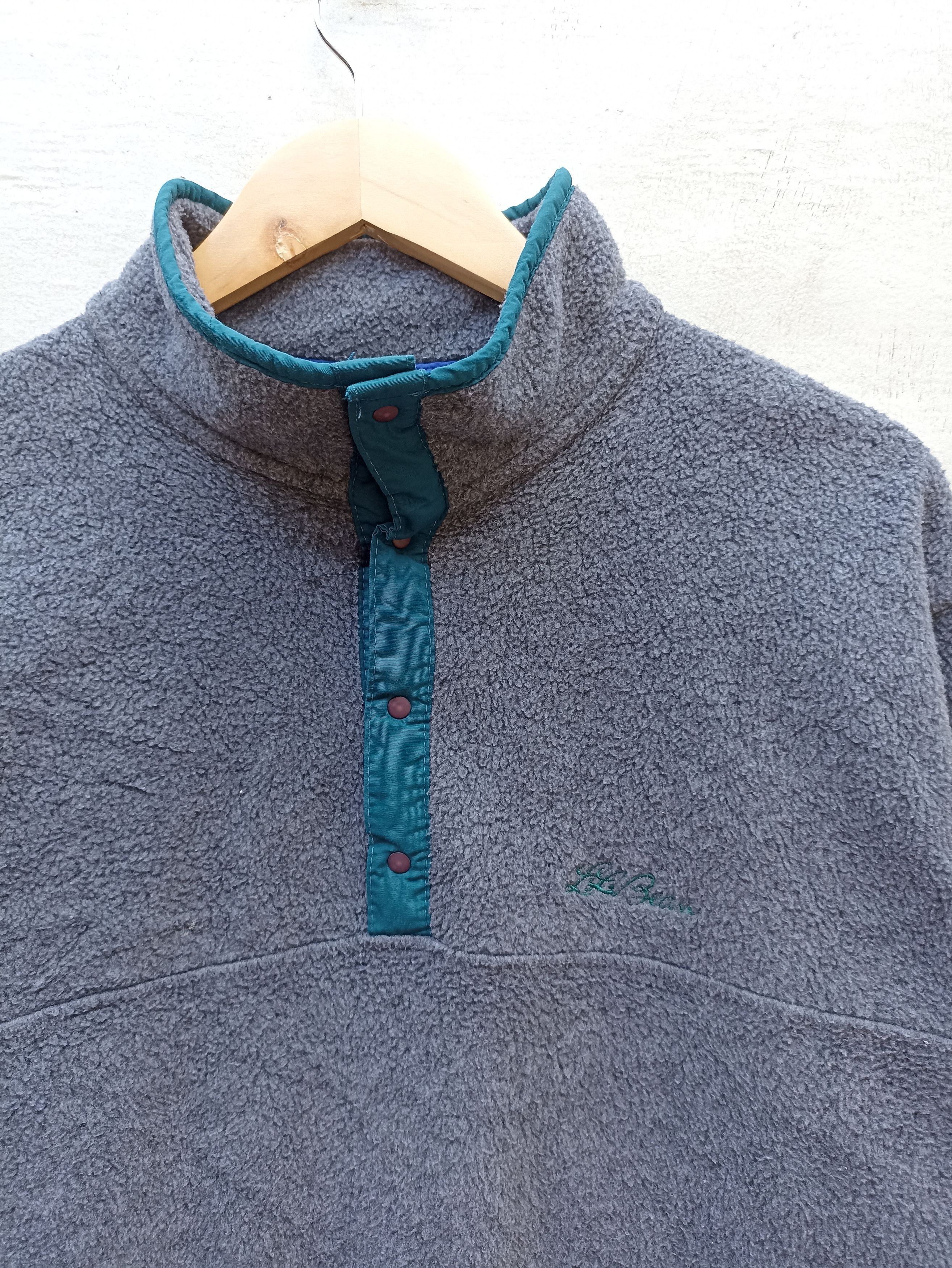 L.L. Bean × Vintage Vintage 90s Vintage LL Bean sweater fleece deep pile Size US L / EU 52-54 / 3 - 5 Thumbnail