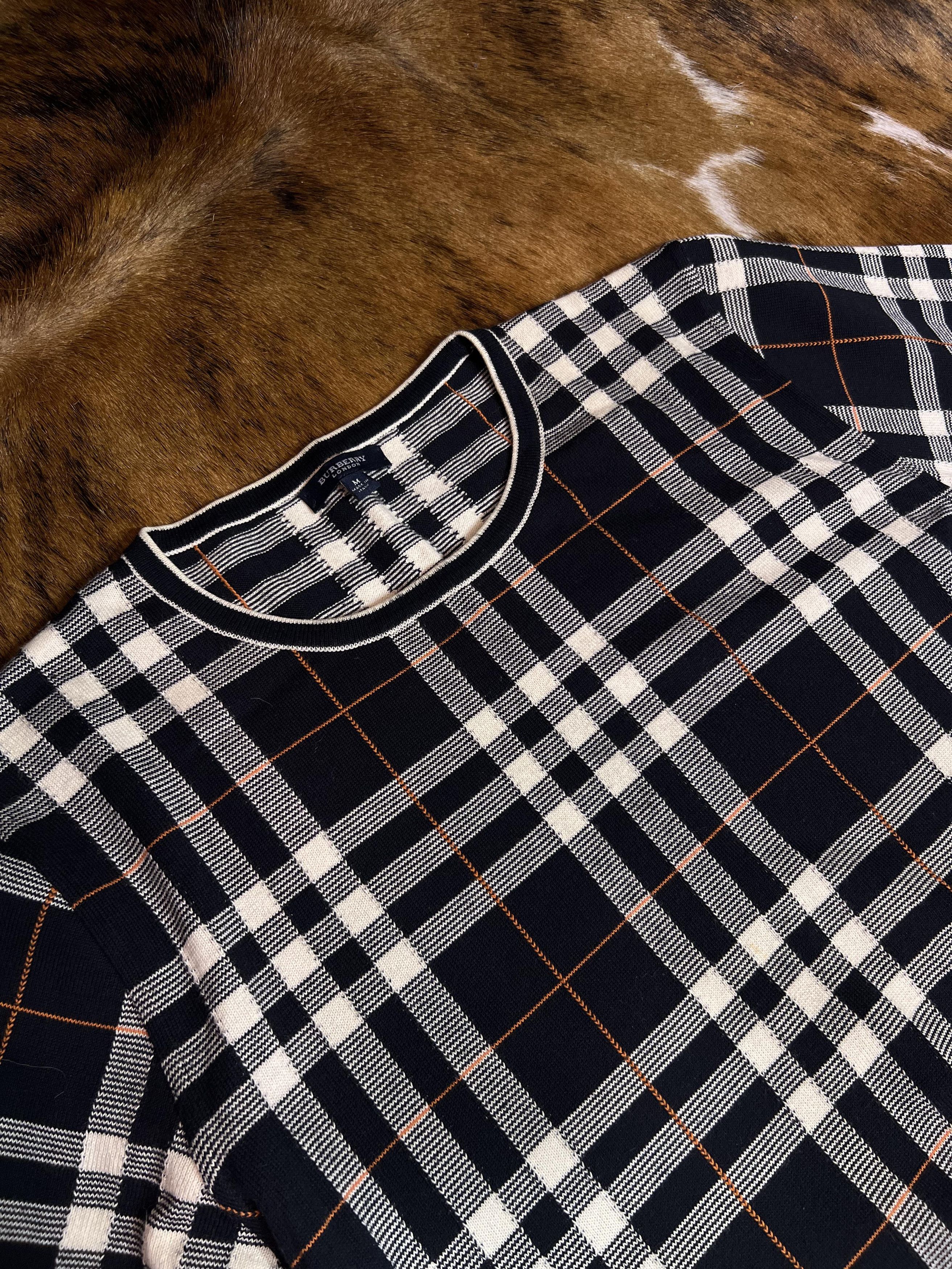 Burberry Burberry London Nova Check Classic Woven Sweater Size US M / EU 48-50 / 2 - 2 Thumbnail