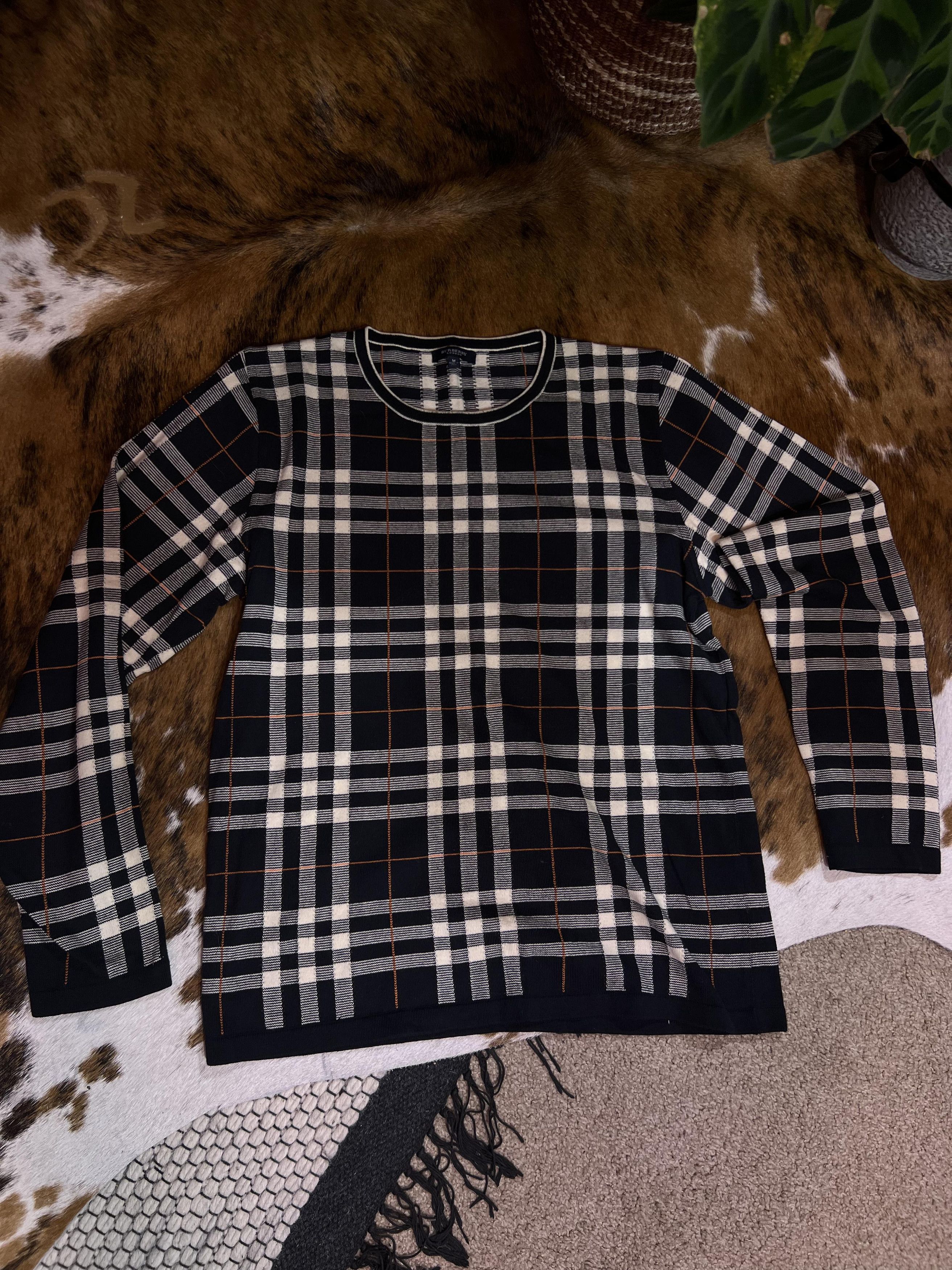 Burberry Burberry London Nova Check Classic Woven Sweater Size US M / EU 48-50 / 2 - 3 Thumbnail