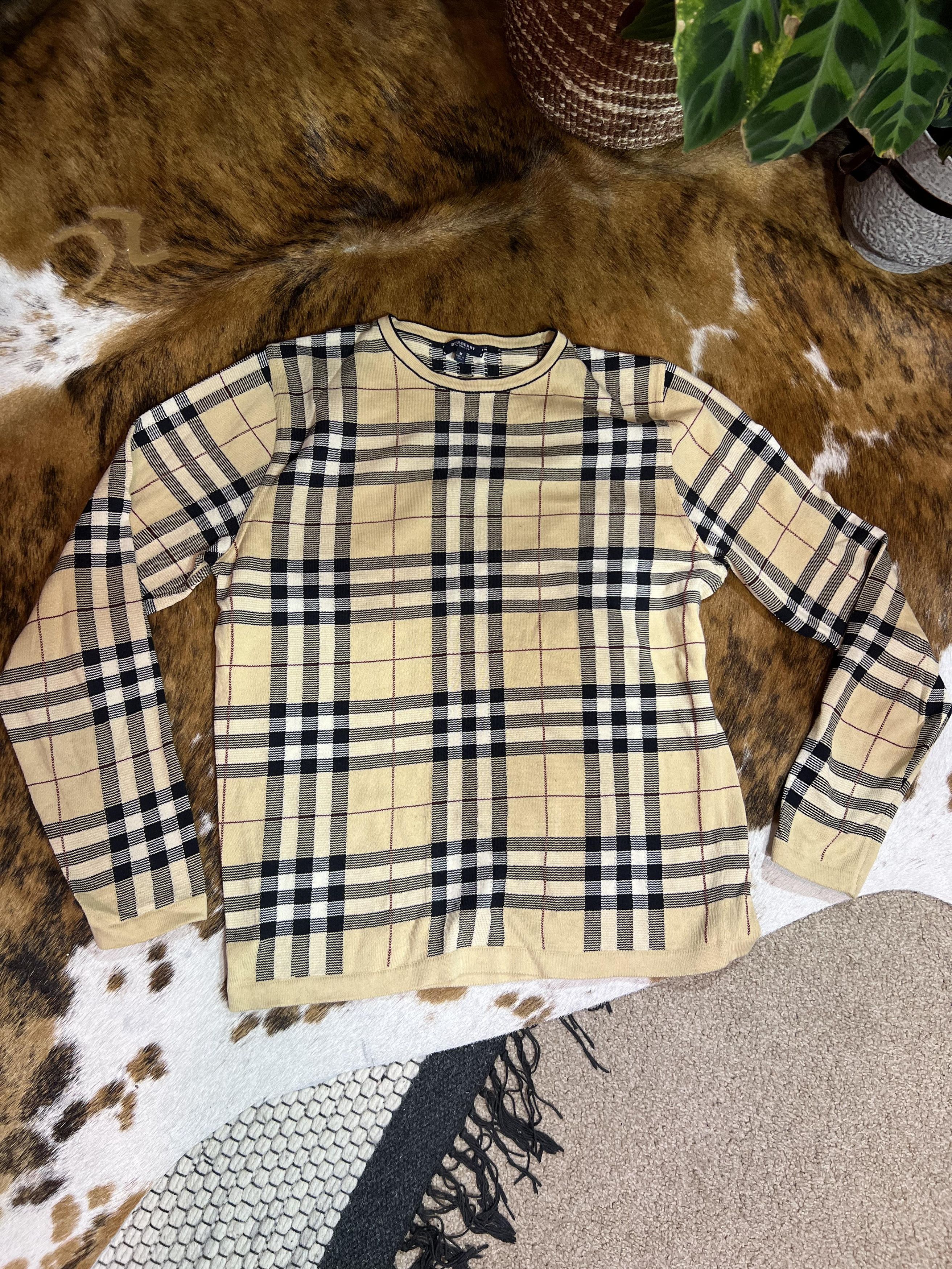 Burberry Burberry London Nova Check Classic Woven Sweater Size US M / EU 48-50 / 2 - 2 Thumbnail