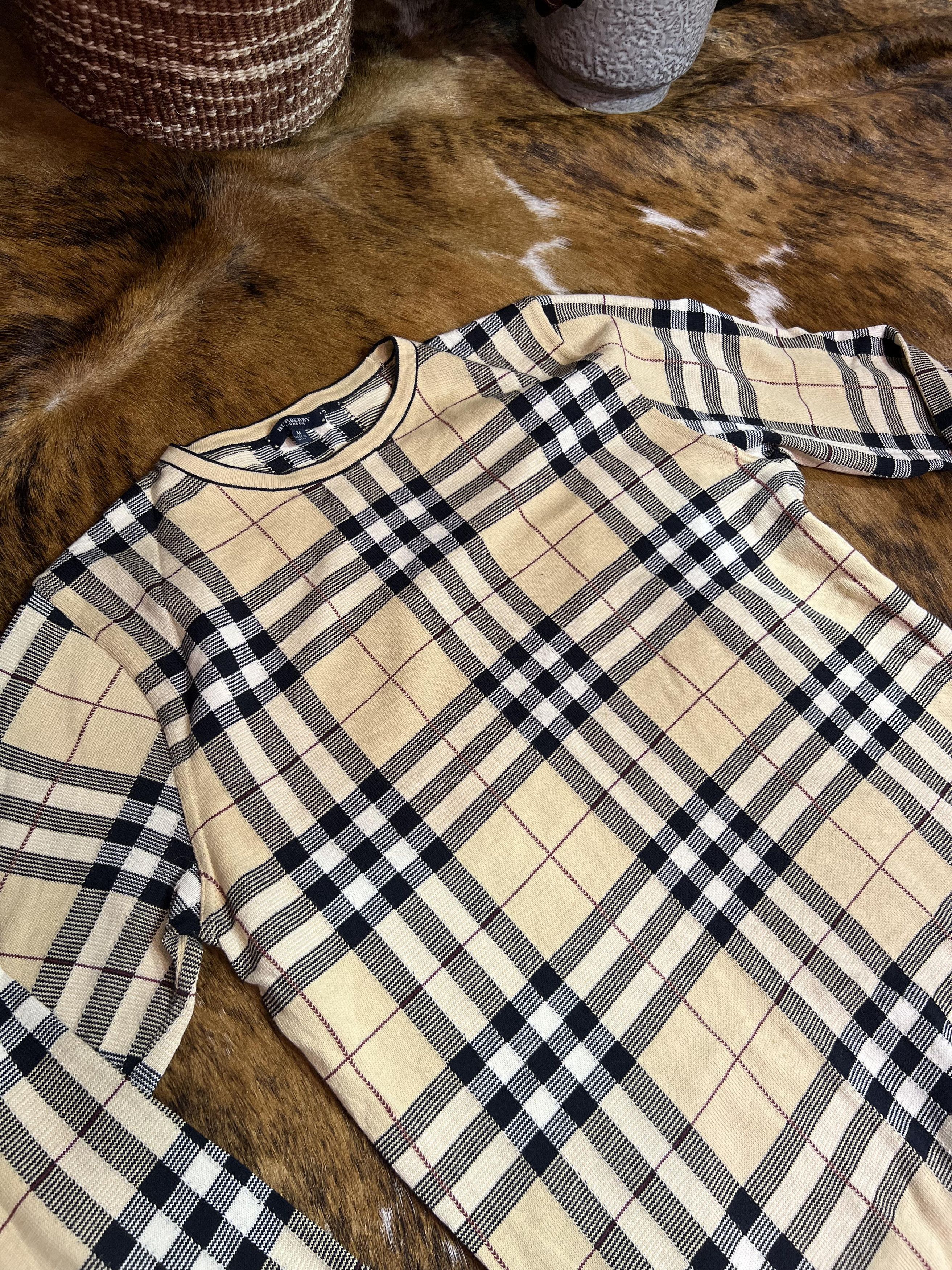 Burberry Burberry London Nova Check Classic Woven Sweater Size US M / EU 48-50 / 2 - 1 Thumbnail
