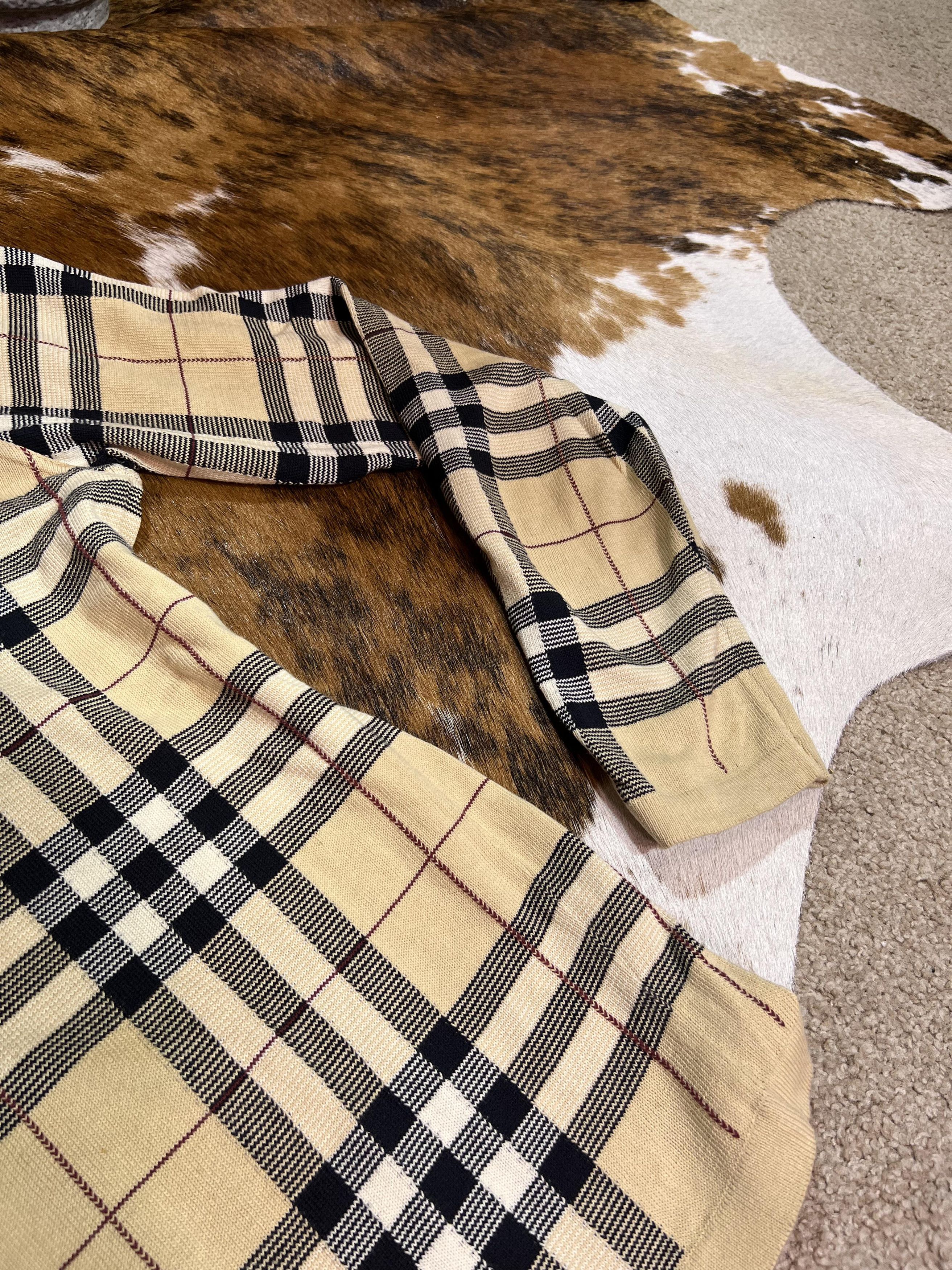 Burberry Burberry London Nova Check Classic Woven Sweater Size US M / EU 48-50 / 2 - 3 Thumbnail