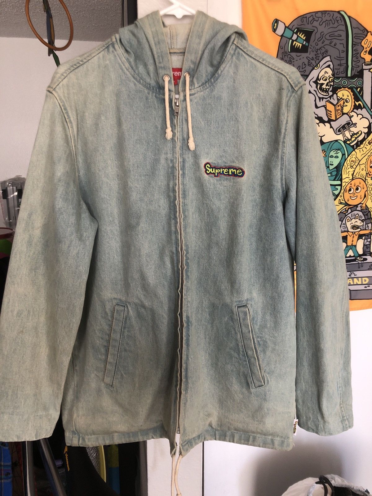 Supreme Gonz denim hooded coaches jacket SS14