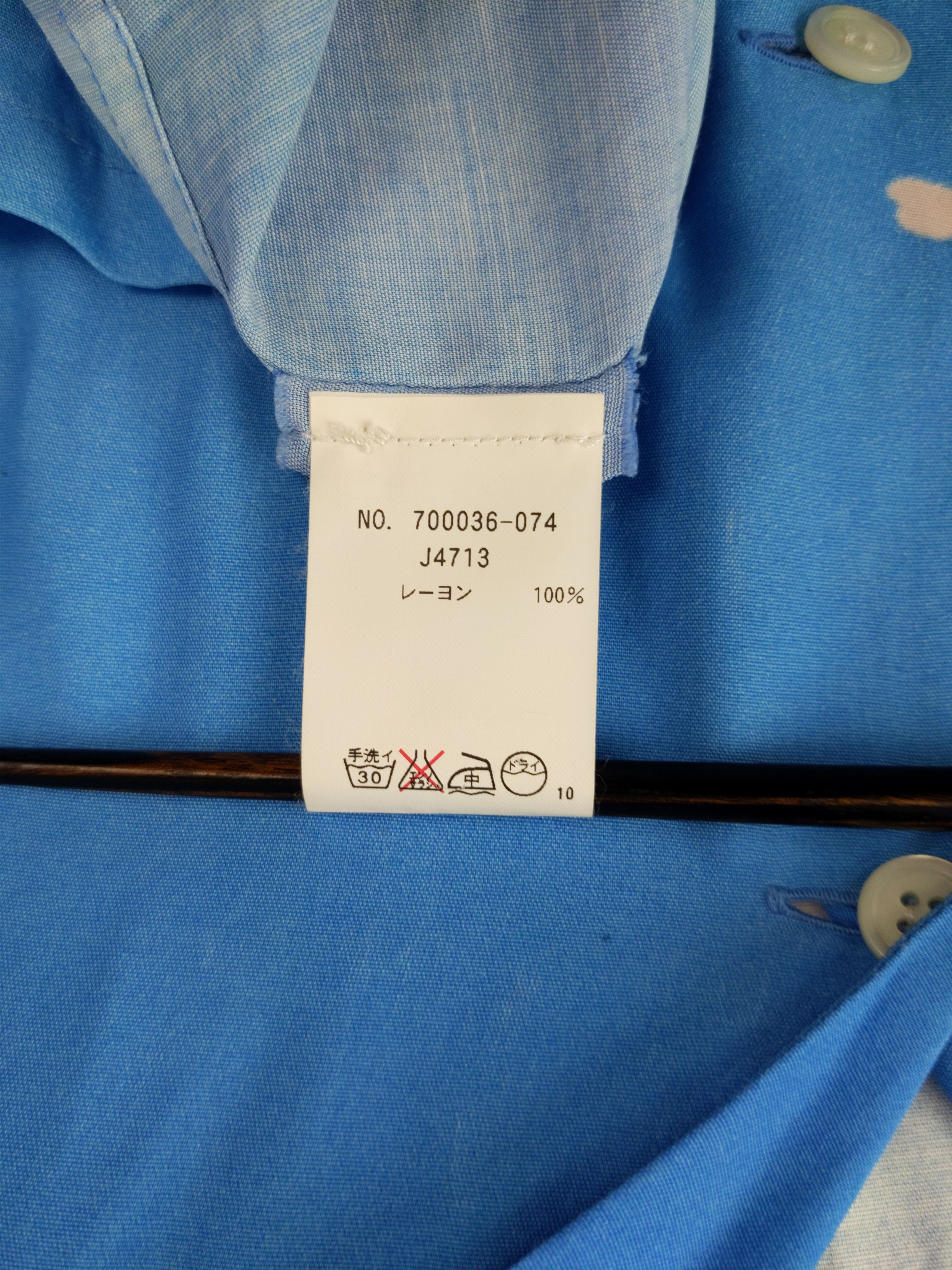 Blue Blue Japan MT FUJI Printed Indigo Lyocell Shirt Sakura Cherry Blossom Size US L / EU 52-54 / 3 - 6 Thumbnail