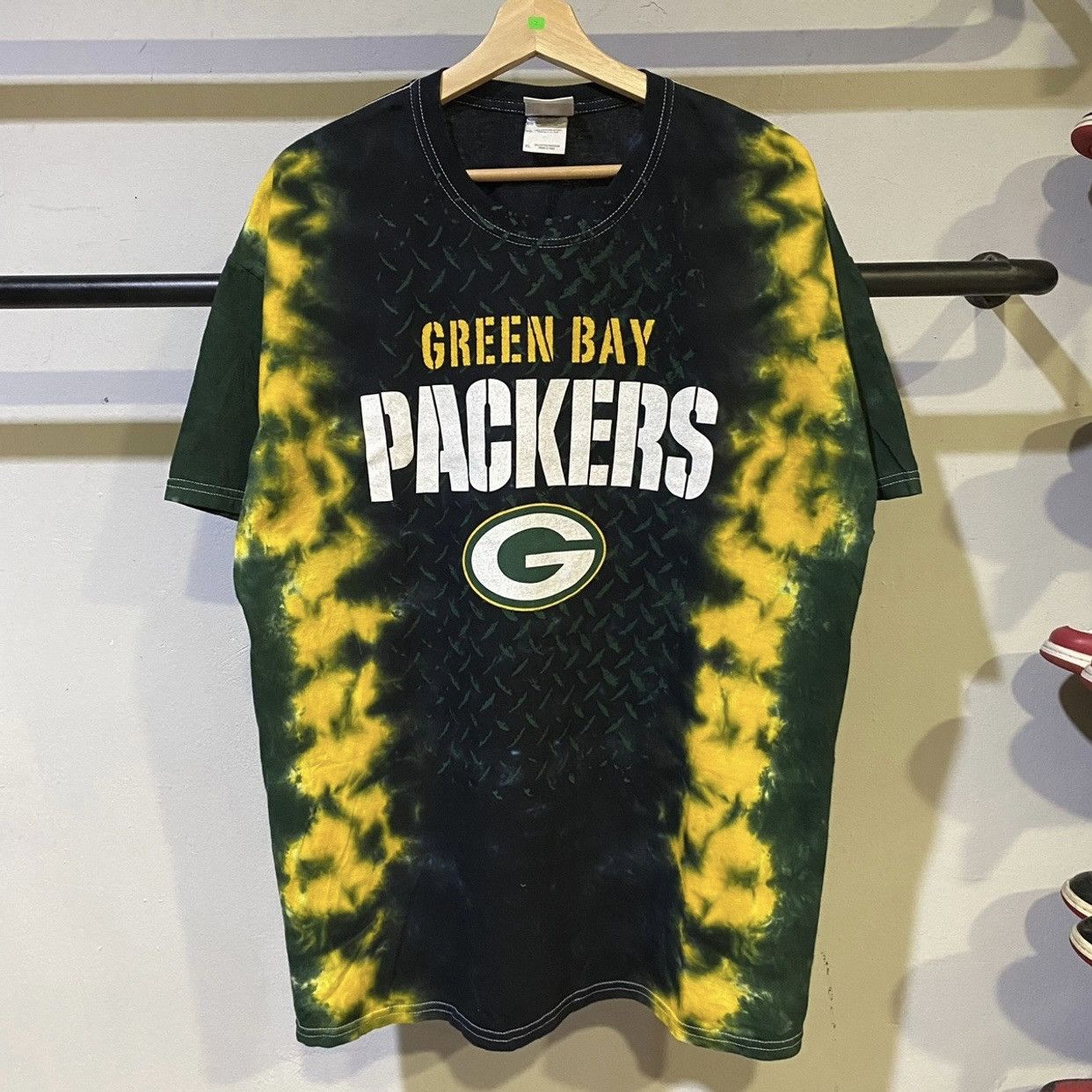 VINTAGE Y2K‼️Green Bay Packers NFL Green Tye Dye T-Shirts