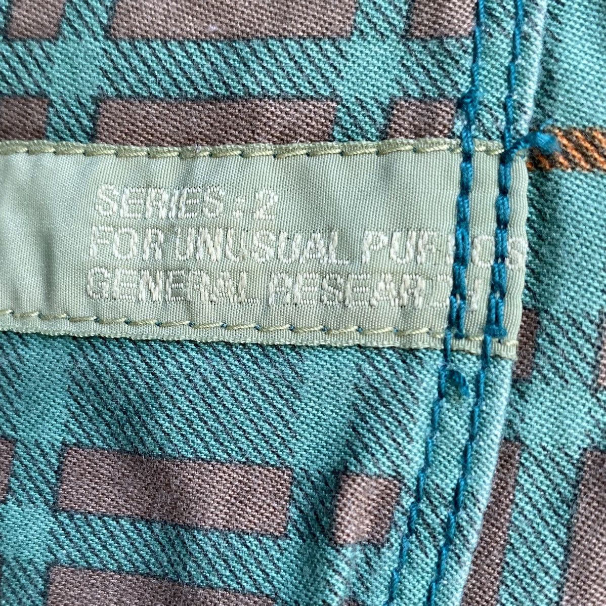 General Research SS 2002 Tartan Printed Cotton Drill Pants Size US 31 - 8 Thumbnail
