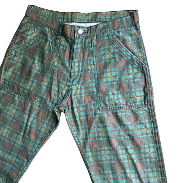 General Research SS 2002 Tartan Printed Cotton Drill Pants Size US 31 - 1 Thumbnail