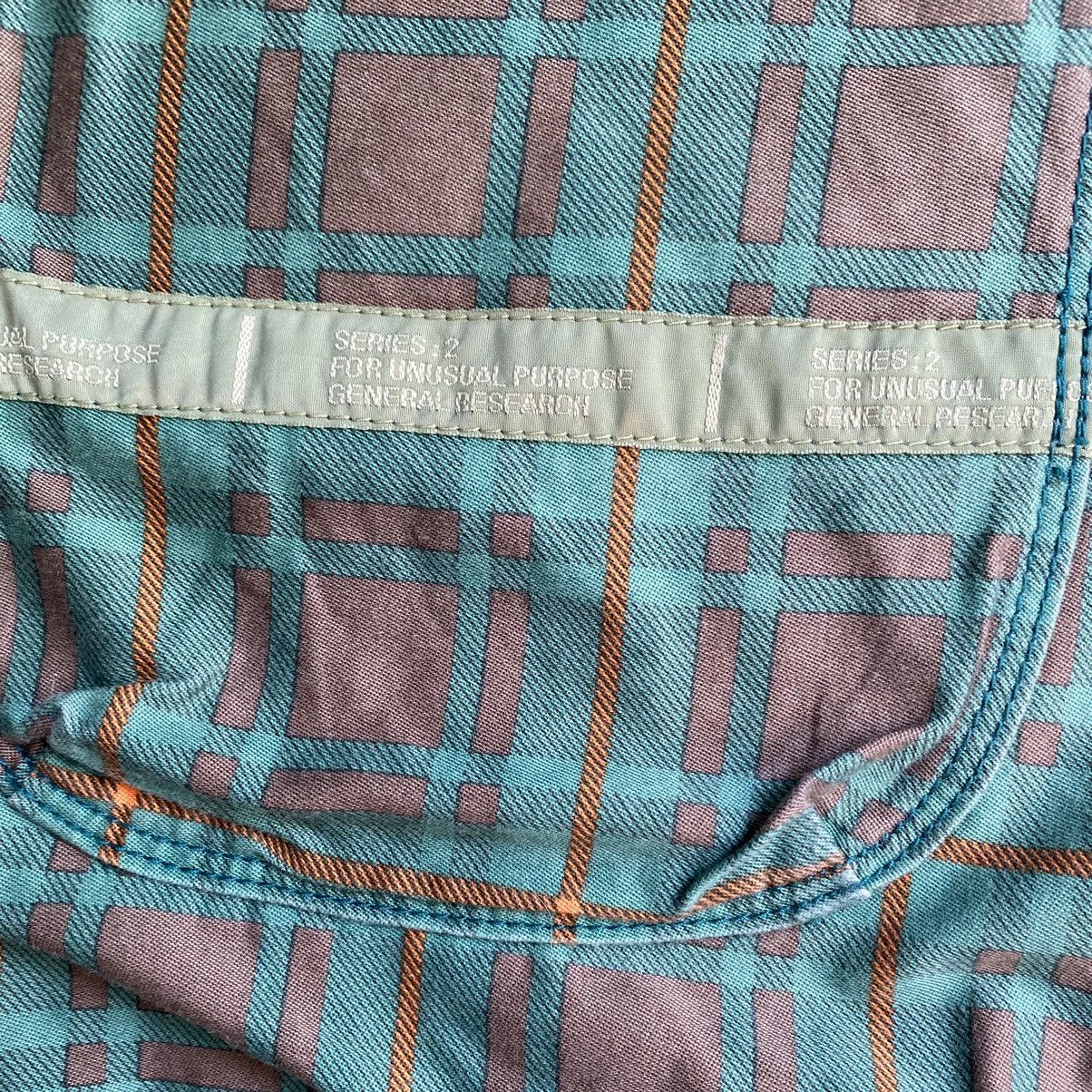General Research SS 2002 Tartan Printed Cotton Drill Pants Size US 31 - 9 Thumbnail