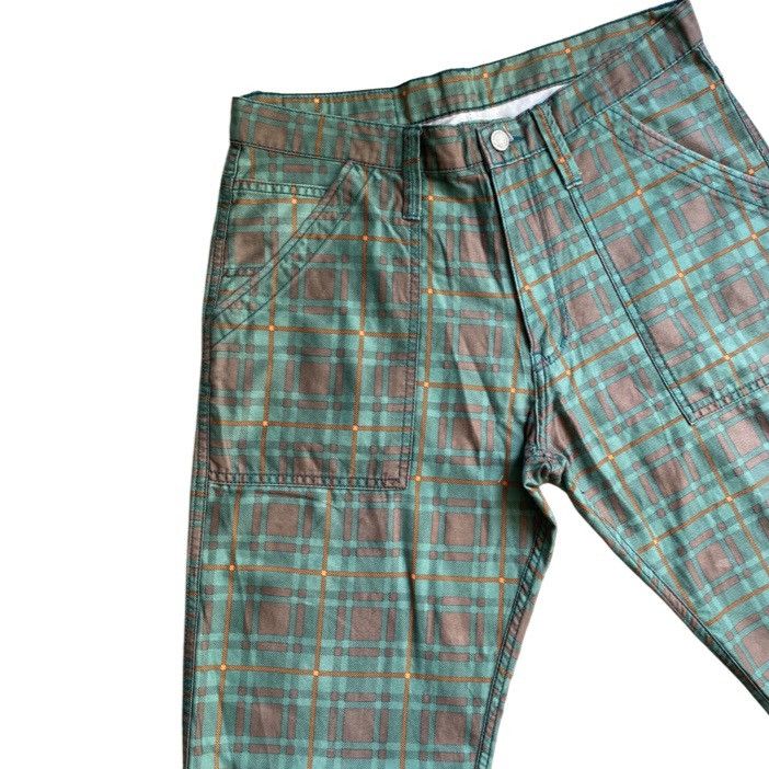 General Research SS 2002 Tartan Printed Cotton Drill Pants Size US 31 - 2 Thumbnail