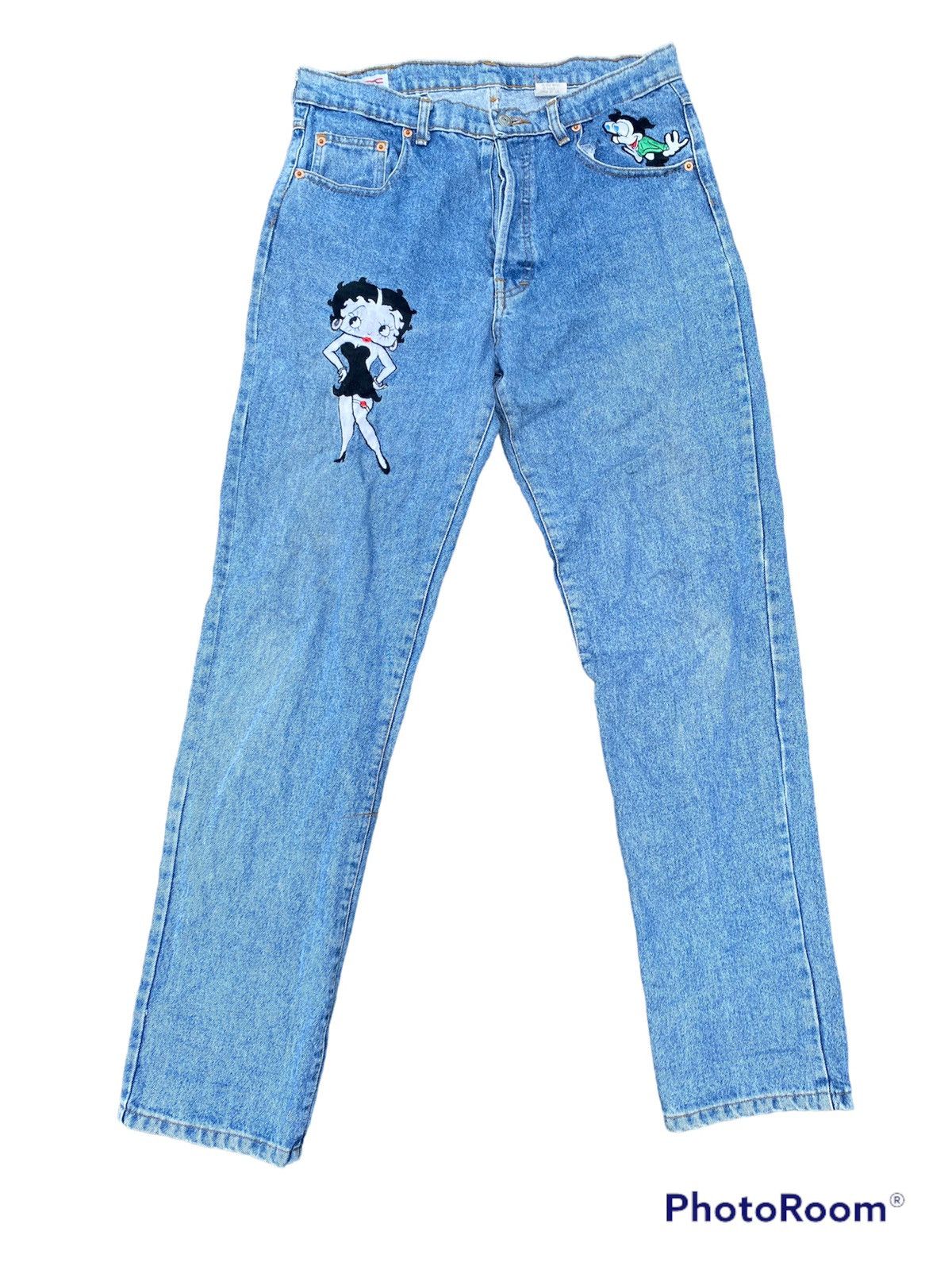 Vintage Vintage 90s Betty Boop Too Cute Jeans Fleischer Studio Size 34" / US 12 / IT 48 - 1 Thumbnail