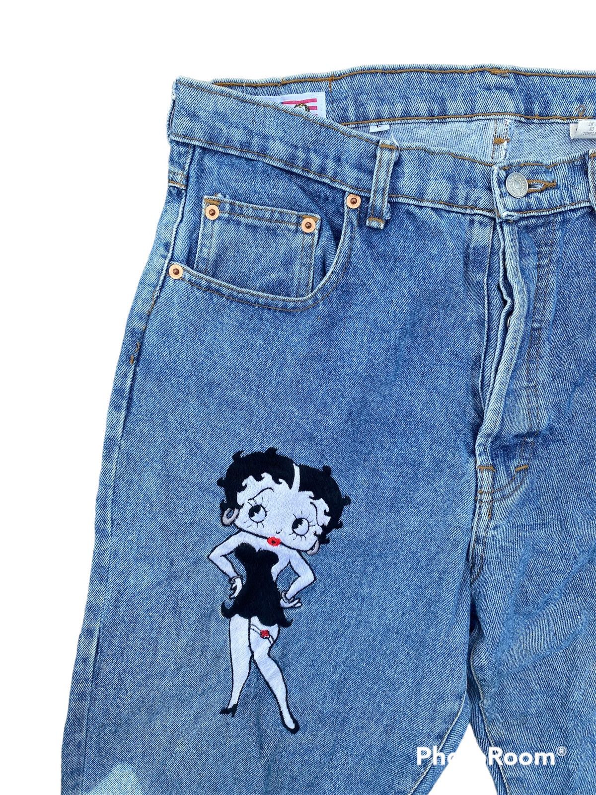 Vintage Vintage 90s Betty Boop Too Cute Jeans Fleischer Studio Size 34" / US 12 / IT 48 - 4 Thumbnail