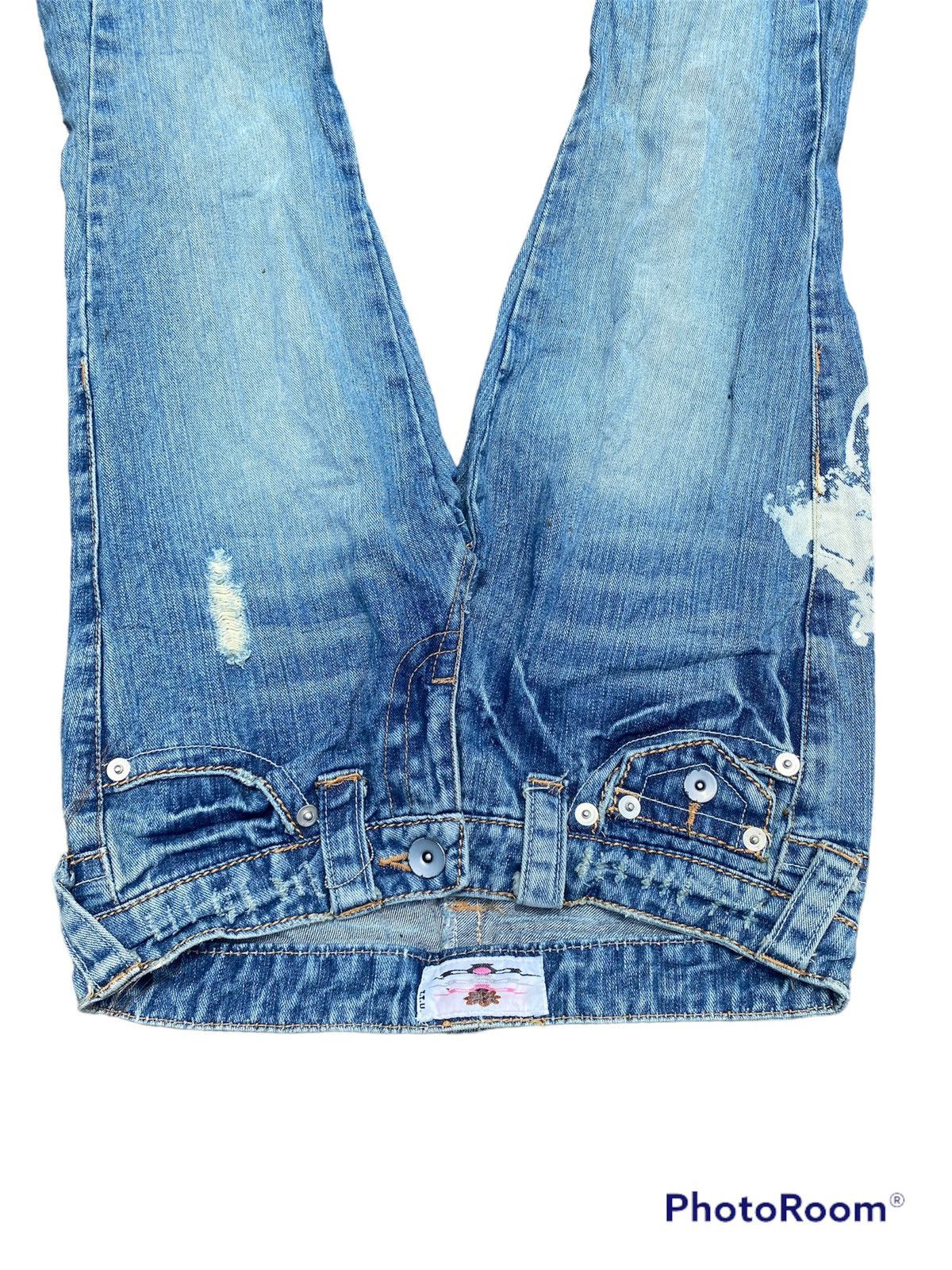 Japanese Brand T.T.U Skull Jeans Size 30" / US 8 / IT 44 - 4 Thumbnail