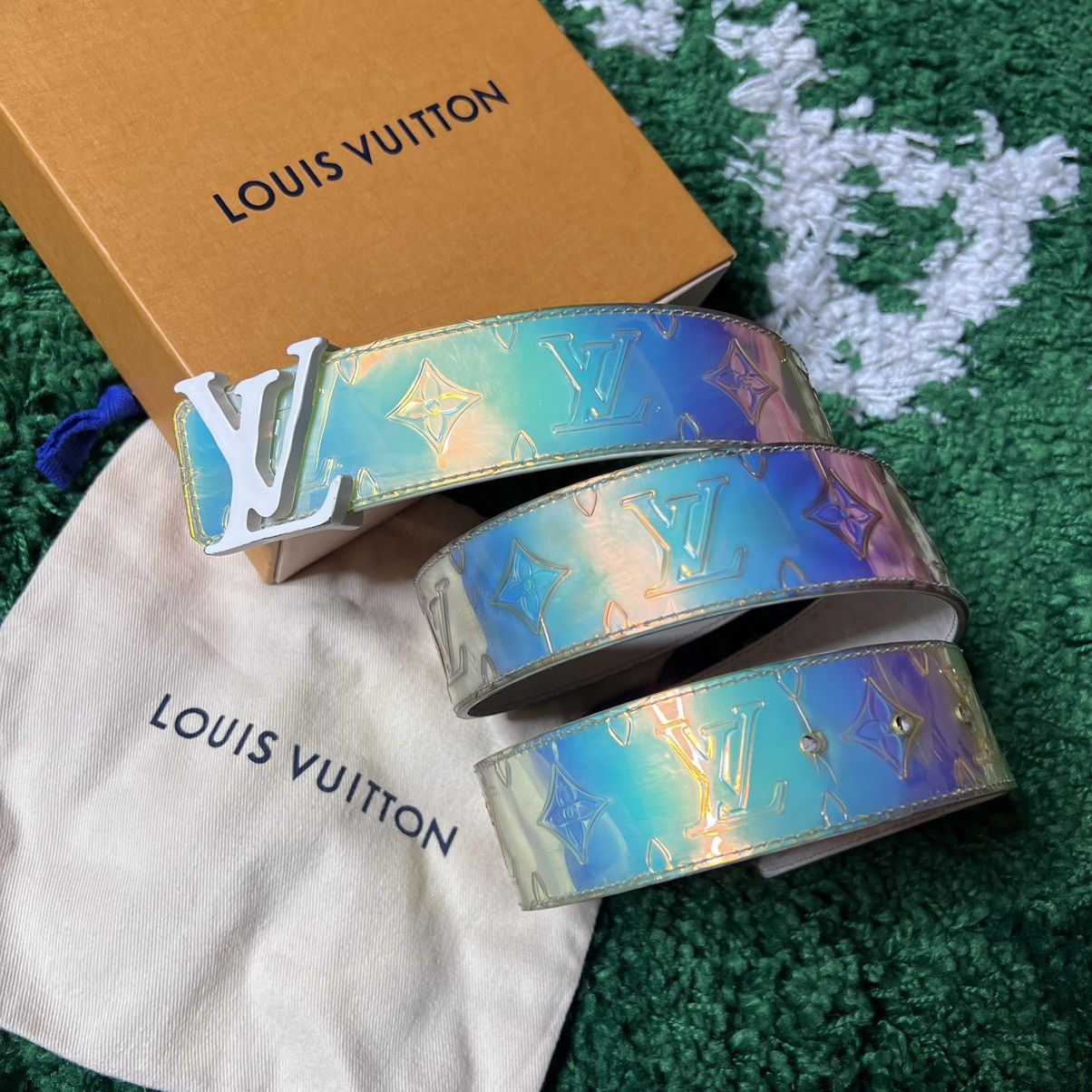 Louis Vuitton Men's LV Prism Leather Belt