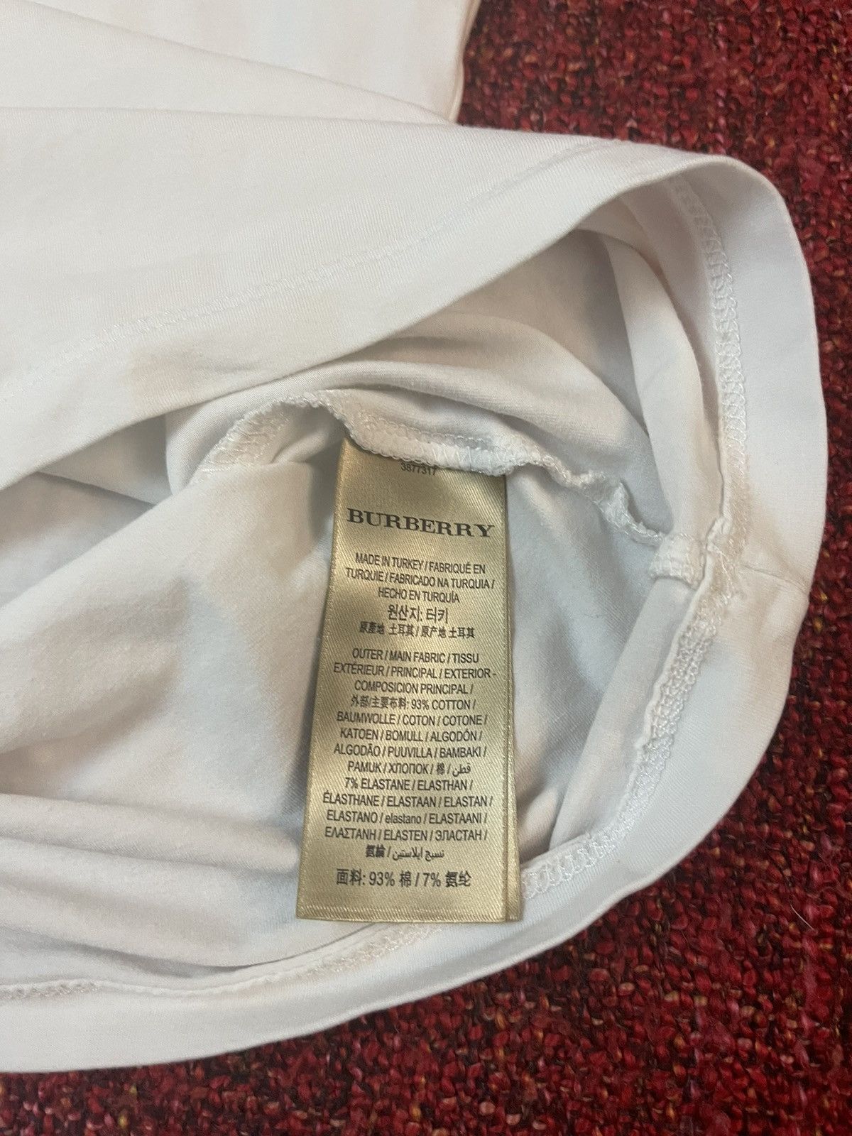 Burberry Burberry tartan sleeves white t-shirt Size L / US 10 / IT 46 - 5 Thumbnail