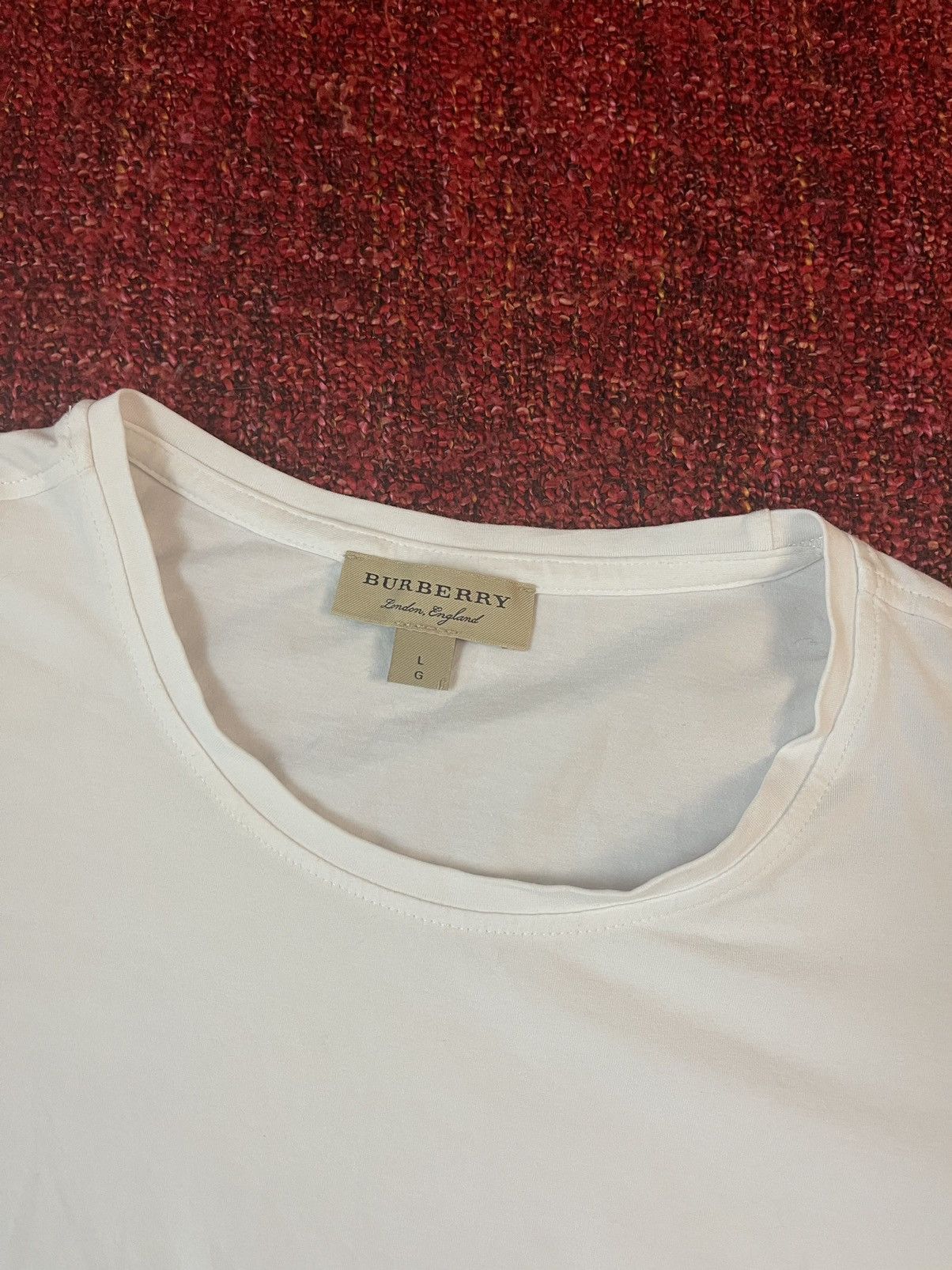 Burberry Burberry tartan sleeves white t-shirt Size L / US 10 / IT 46 - 3 Thumbnail
