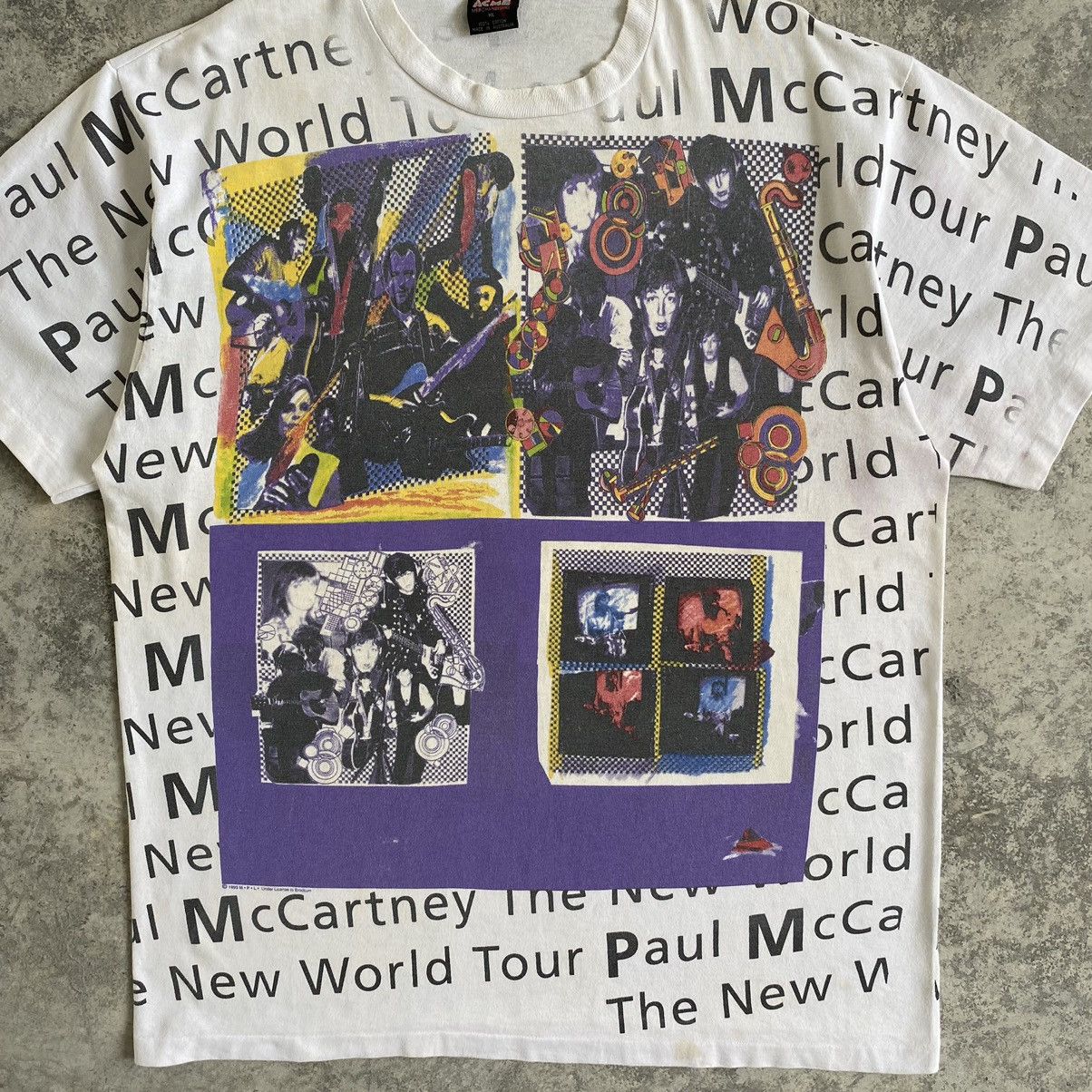 Band Tees Vintage 1993 Paul McCartney OVP Promo Tour T-shirt Size US XL / EU 56 / 4 - 3 Thumbnail