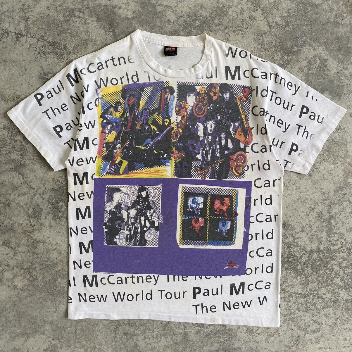 Band Tees Vintage 1993 Paul McCartney OVP Promo Tour T-shirt Size US XL / EU 56 / 4 - 1 Thumbnail
