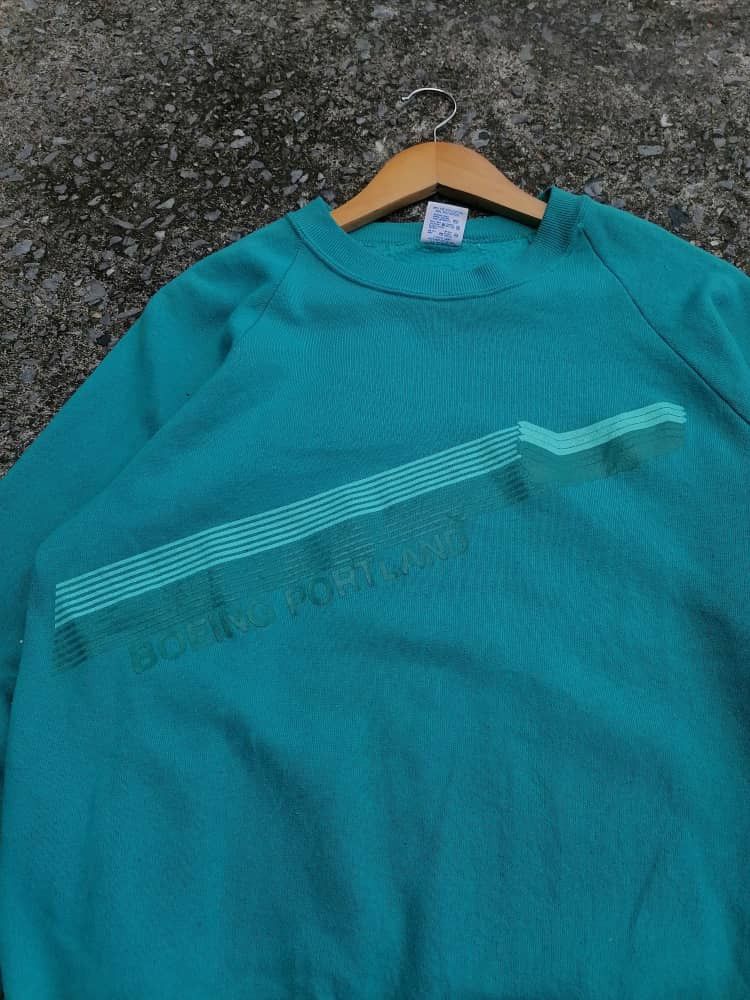 Jerzees × Russell Athletic × Vintage Vintage Boeing Portland Sweatshirt Size US M / EU 48-50 / 2 - 2 Thumbnail