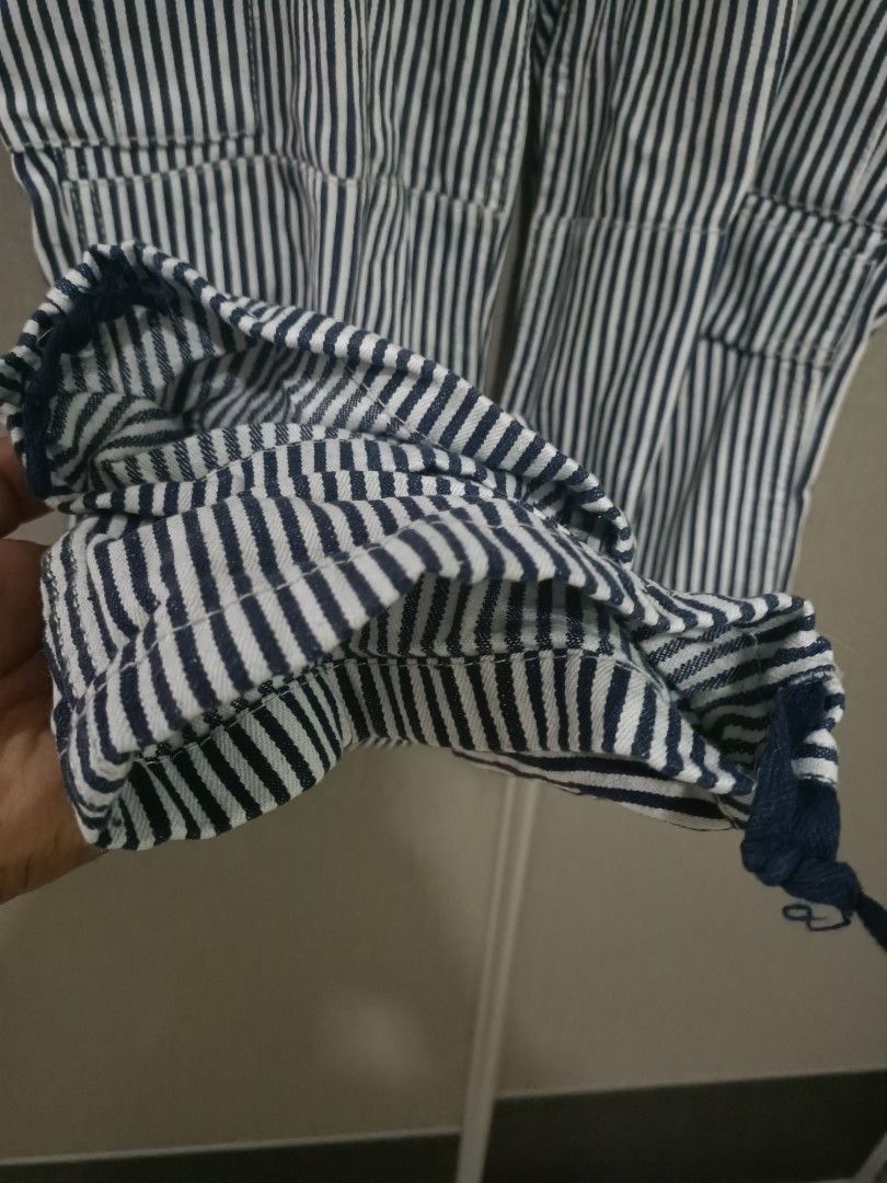 Japanese Brand Act Chive Lure by Redark Hickory‑Stripe Cargo Pants W30 L39 Size US 30 / EU 46 - 6 Thumbnail