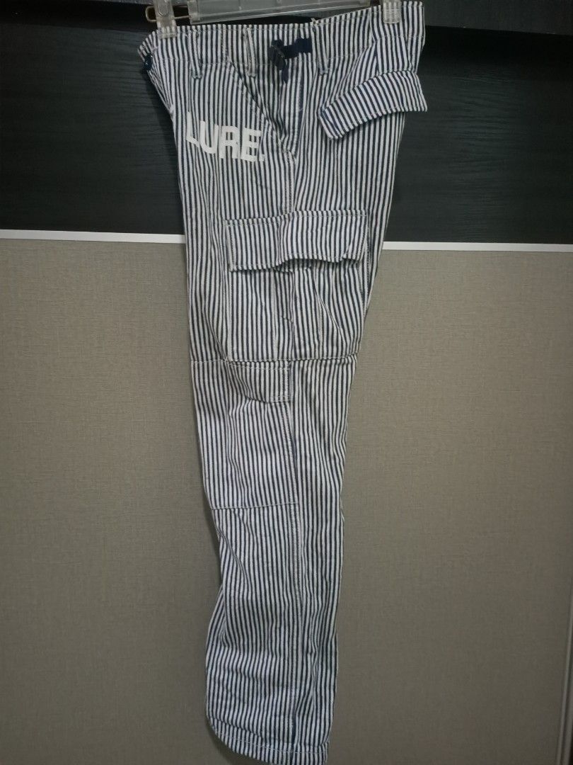 Japanese Brand Act Chive Lure by Redark Hickory‑Stripe Cargo Pants W30 L39 Size US 30 / EU 46 - 7 Thumbnail