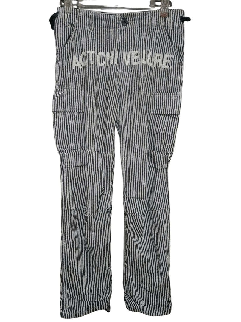 Japanese Brand Act Chive Lure by Redark Hickory‑Stripe Cargo Pants W30 L39 Size US 30 / EU 46 - 1 Thumbnail