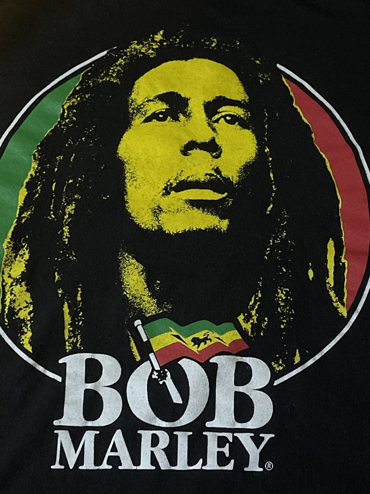 Bob Marley Rasta Lion Flag Graphic Bob Marley Portriat Tee Small/Med Size US S / EU 44-46 / 1 - 2 Thumbnail