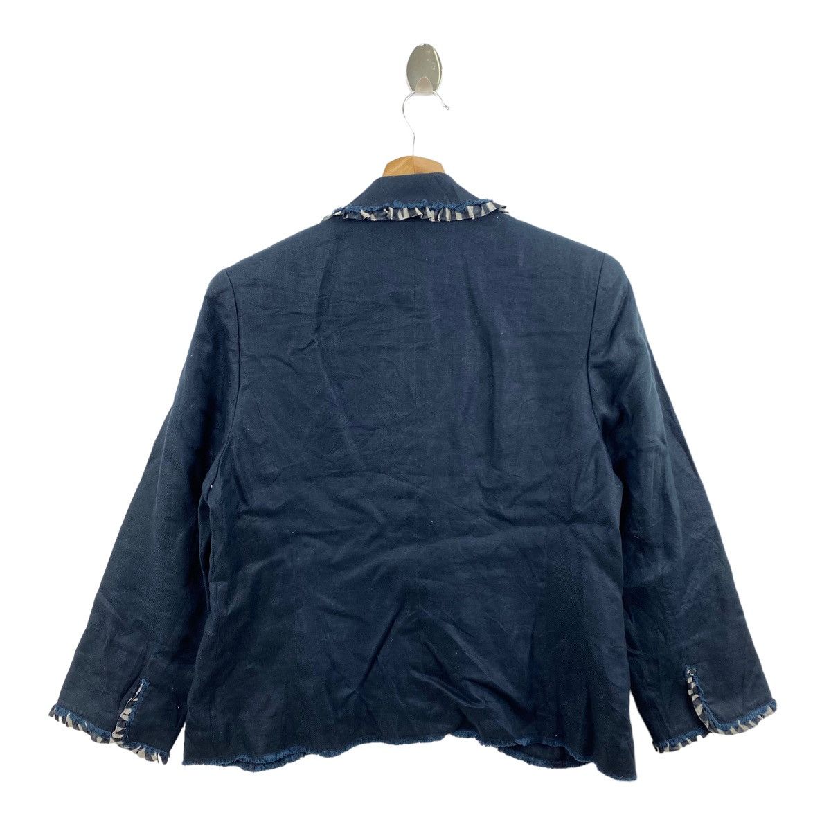 Japanese Brand SYPER NOVA ELEGANCE Japan Brand Blue One Button Coat Jacket Size S / US 4 / IT 40 - 8 Thumbnail