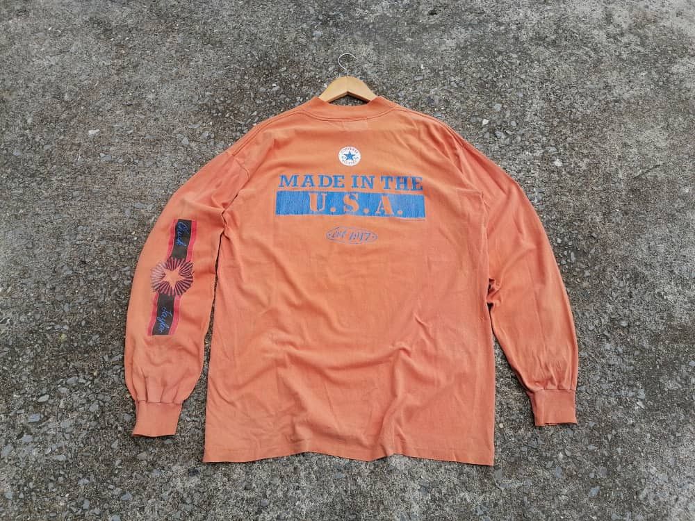 Converse × Vintage Vintage 90s Converse Longsleeve Tee Size US L / EU 52-54 / 3 - 1 Thumbnail