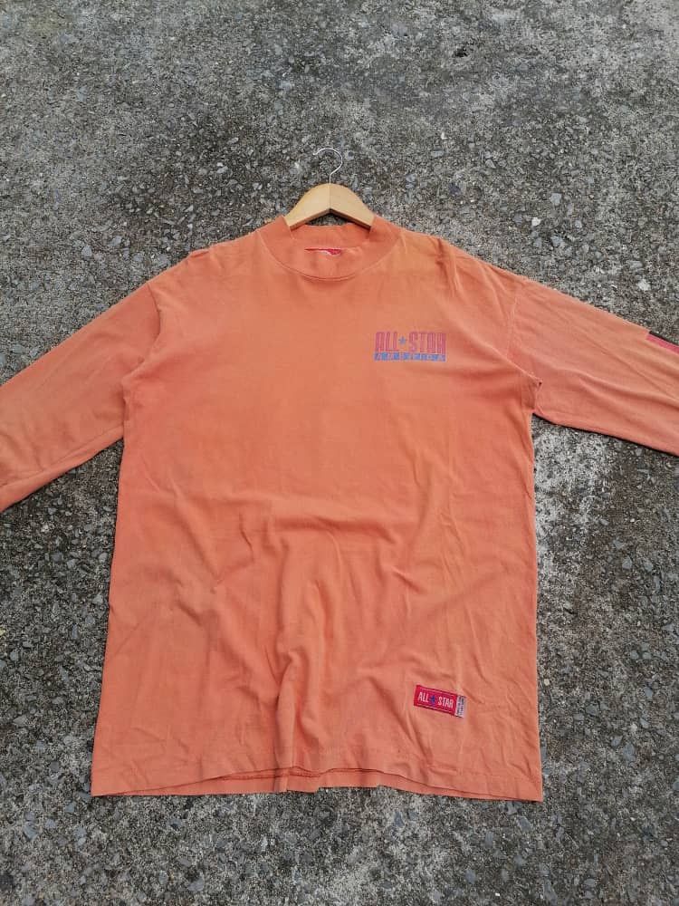 Converse × Vintage Vintage 90s Converse Longsleeve Tee Size US L / EU 52-54 / 3 - 3 Thumbnail