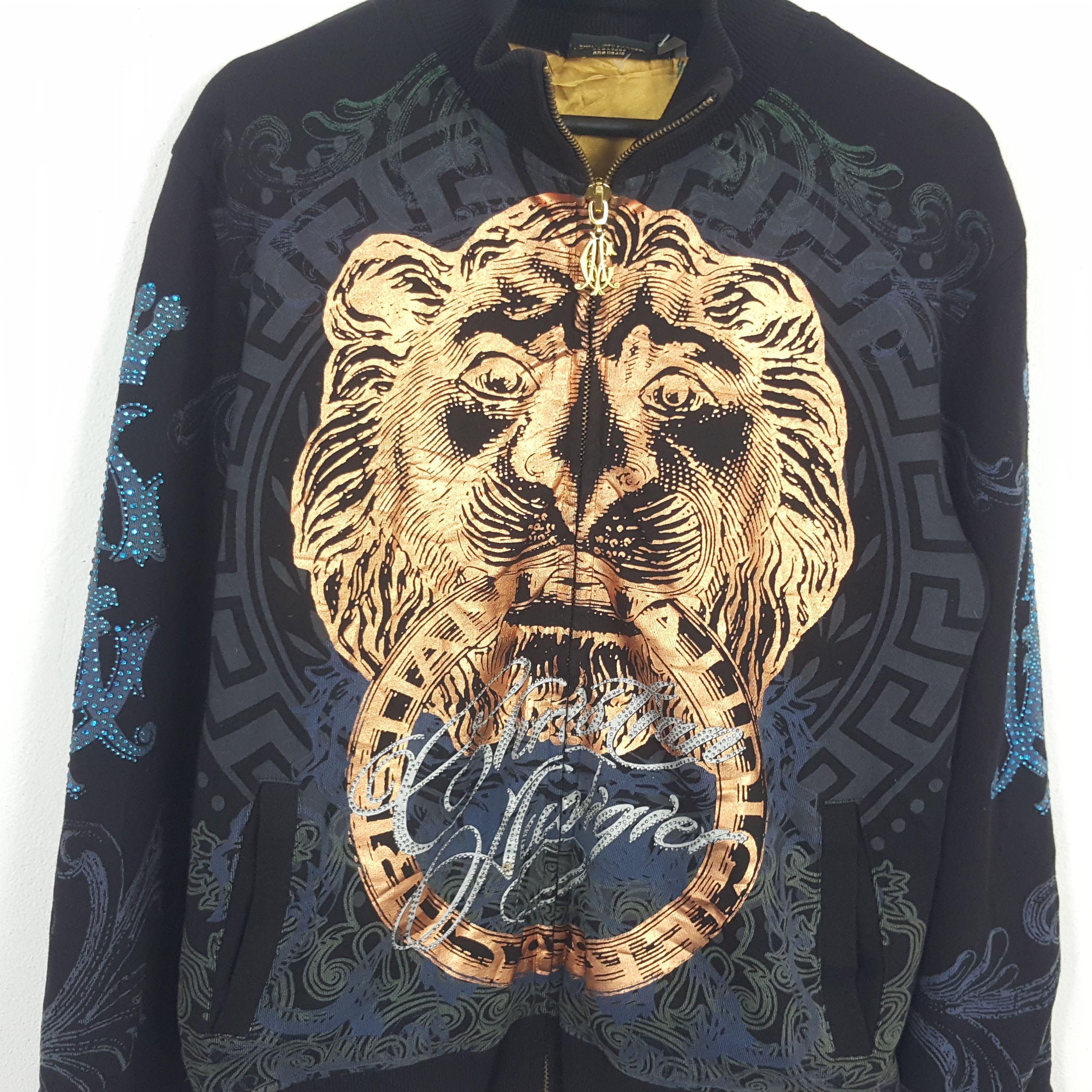 Christian Audigier × Vintage CHRISTIAN AUDIGIER Italian Designer Big Design Sweaters Size M / US 6-8 / IT 42-44 - 2 Thumbnail