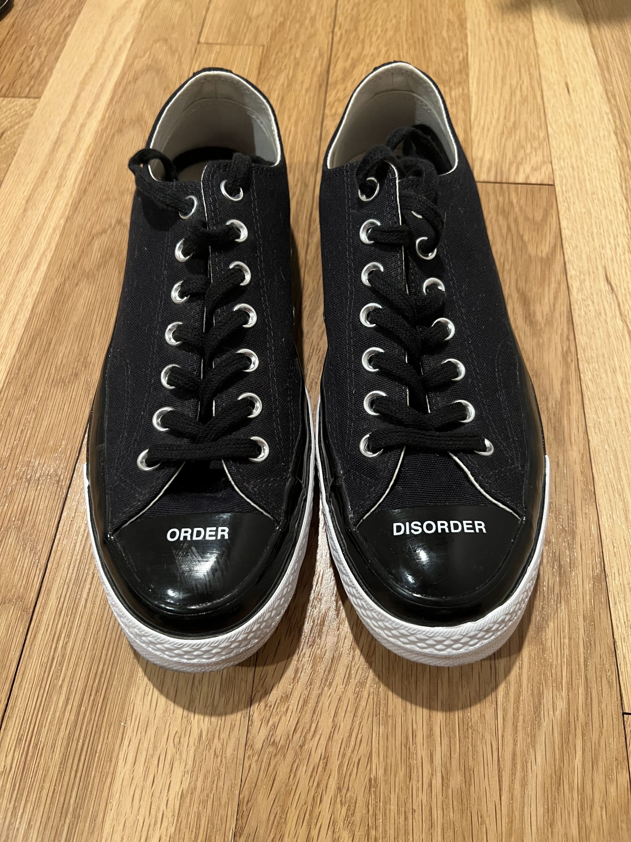 image of Converse Low-Top Trainers Order Disorder Shoes in Black, Men's (Size 10)