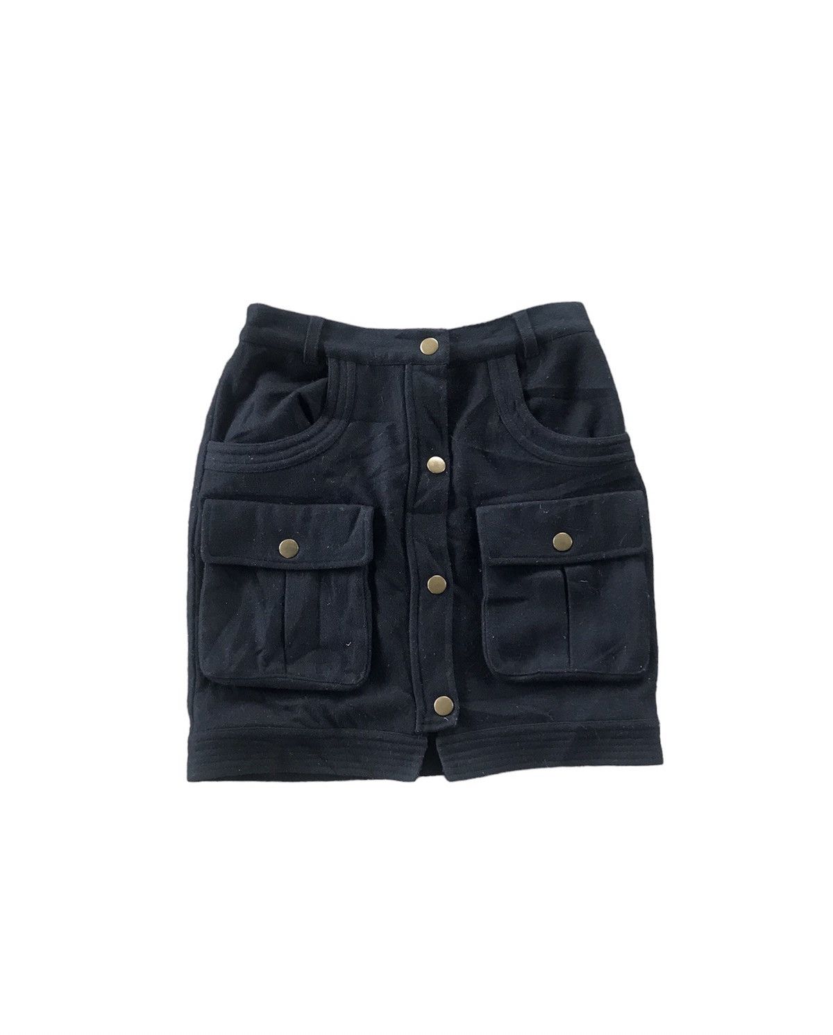 image of Takeo Kikuchi Wool Mini Skirt in Black, Women's (Size XS)