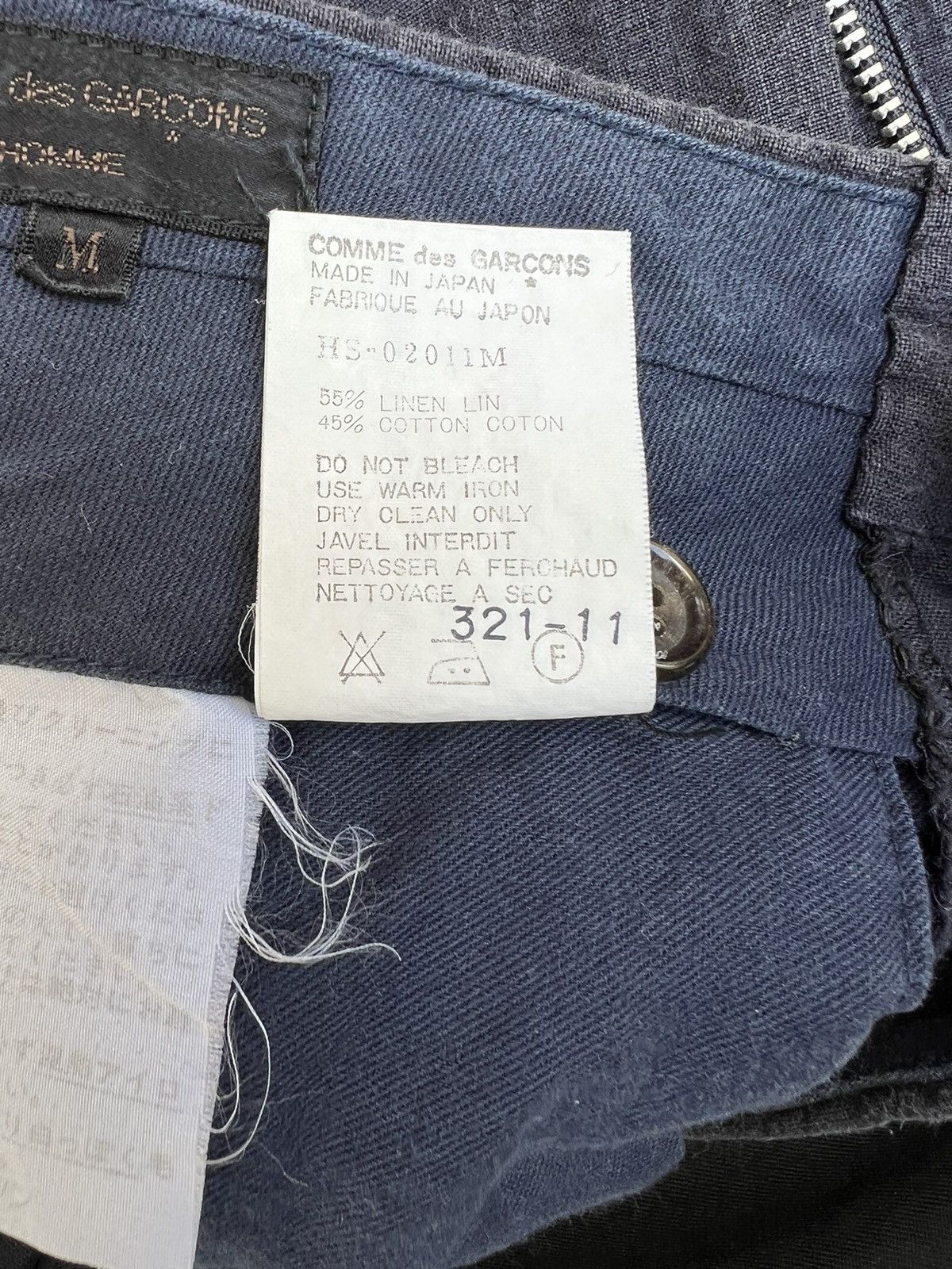 Comme des Garcons Homme Vintage 1989 CDGH AD1989 Sun Fade Linen Blend Baggy Trouser Size US 30 / EU 46 - 20 Thumbnail