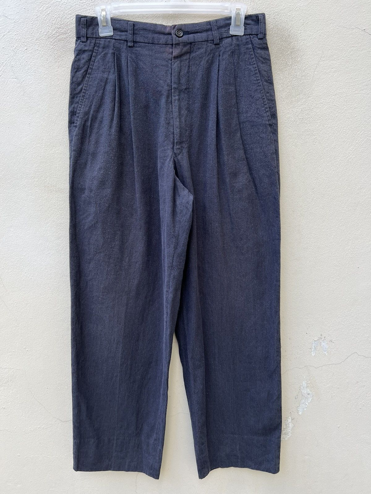 Comme des Garcons Homme Vintage 1989 CDGH AD1989 Sun Fade Linen Blend Baggy Trouser Size US 30 / EU 46 - 1 Thumbnail