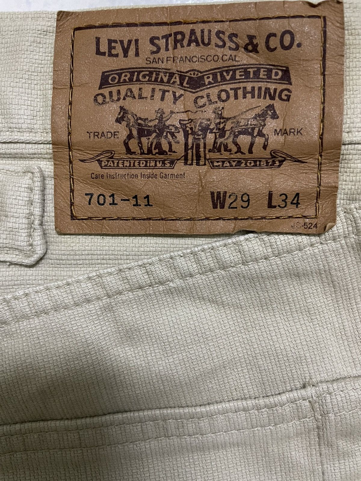 Levi's × Levi's Vintage Clothing × Vintage Vintage Levis 701 Big E White Tag Bucket Size US 28 / EU 44 - 14 Thumbnail