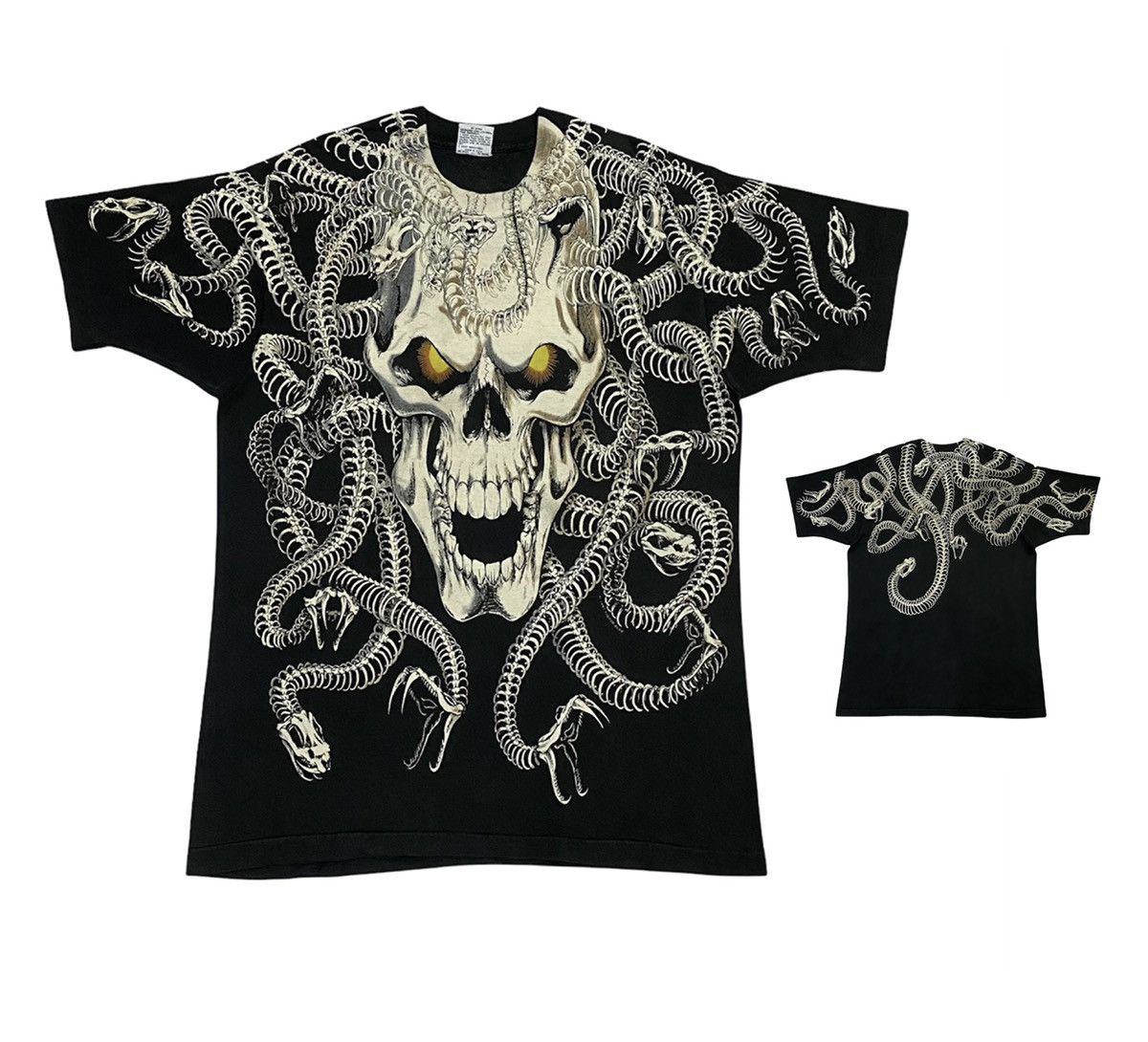 Liquid Blue Vintage 1993 Liquid Blue Madusa Skull All Over Print Tee Size US L / EU 52-54 / 3 - 1 Thumbnail