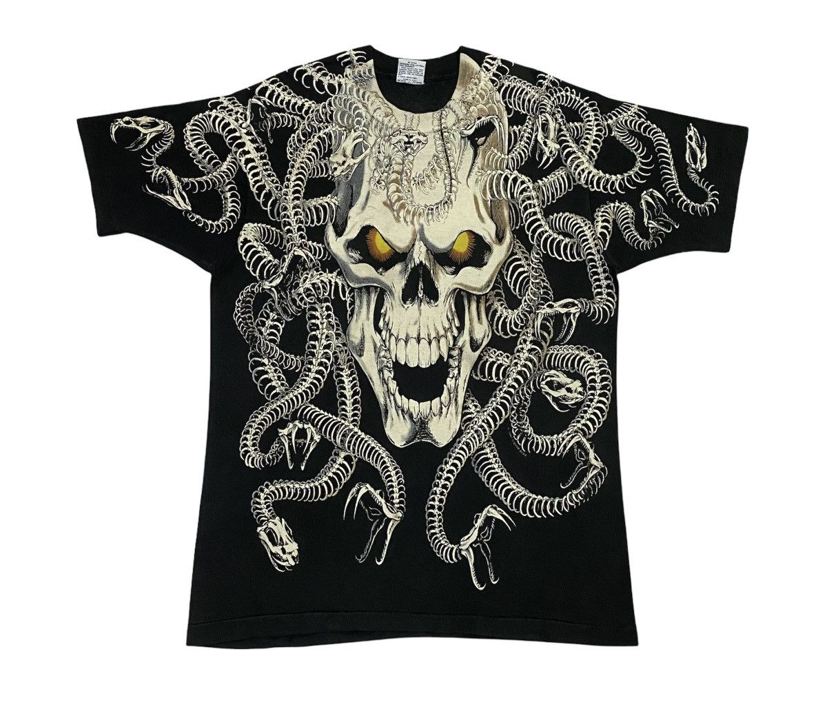 Liquid Blue Vintage 1993 Liquid Blue Madusa Skull All Over Print Tee Size US L / EU 52-54 / 3 - 2 Thumbnail