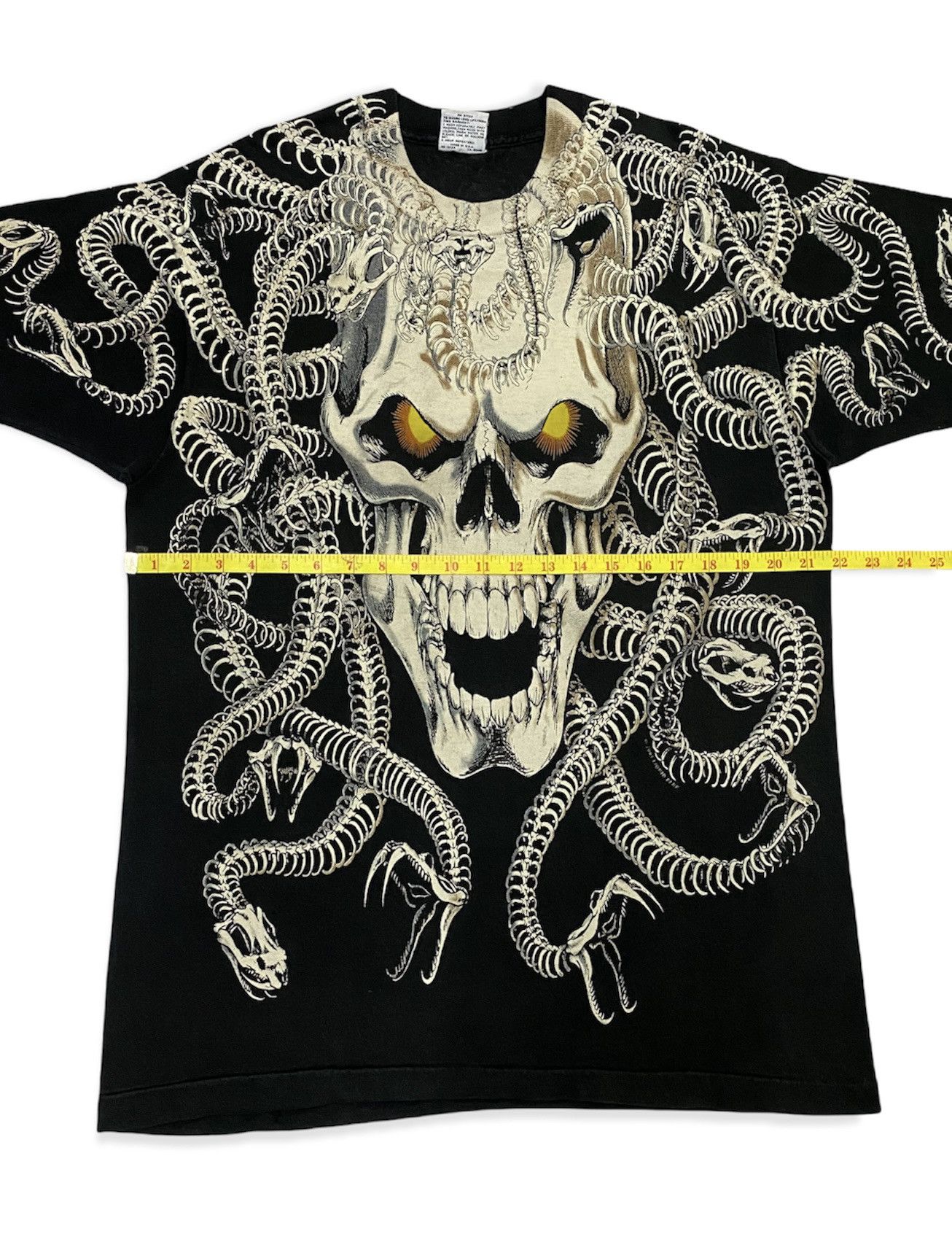 Liquid Blue Vintage 1993 Liquid Blue Madusa Skull All Over Print Tee Size US L / EU 52-54 / 3 - 4 Thumbnail