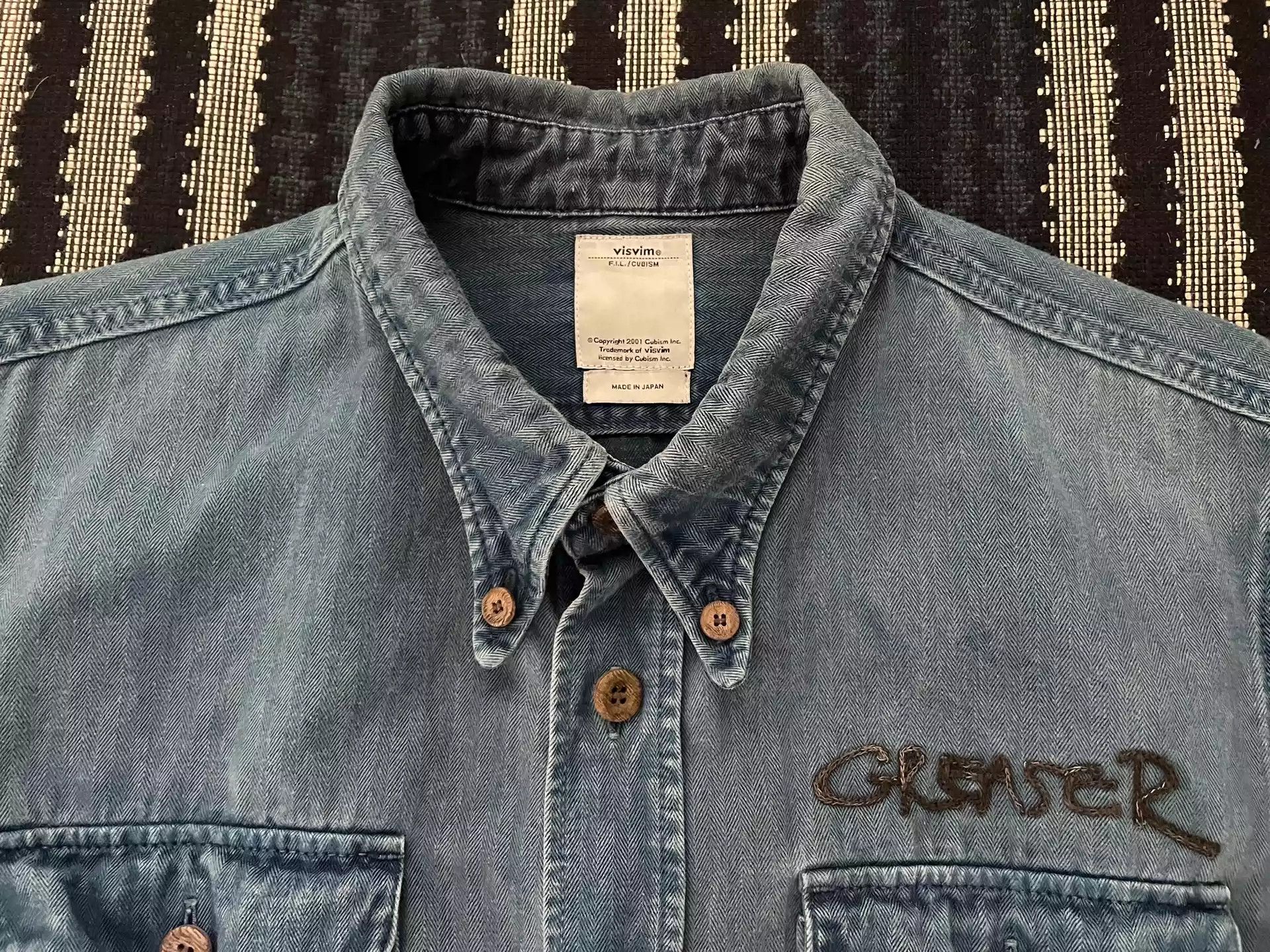 Visvim indigo shirt size 3
