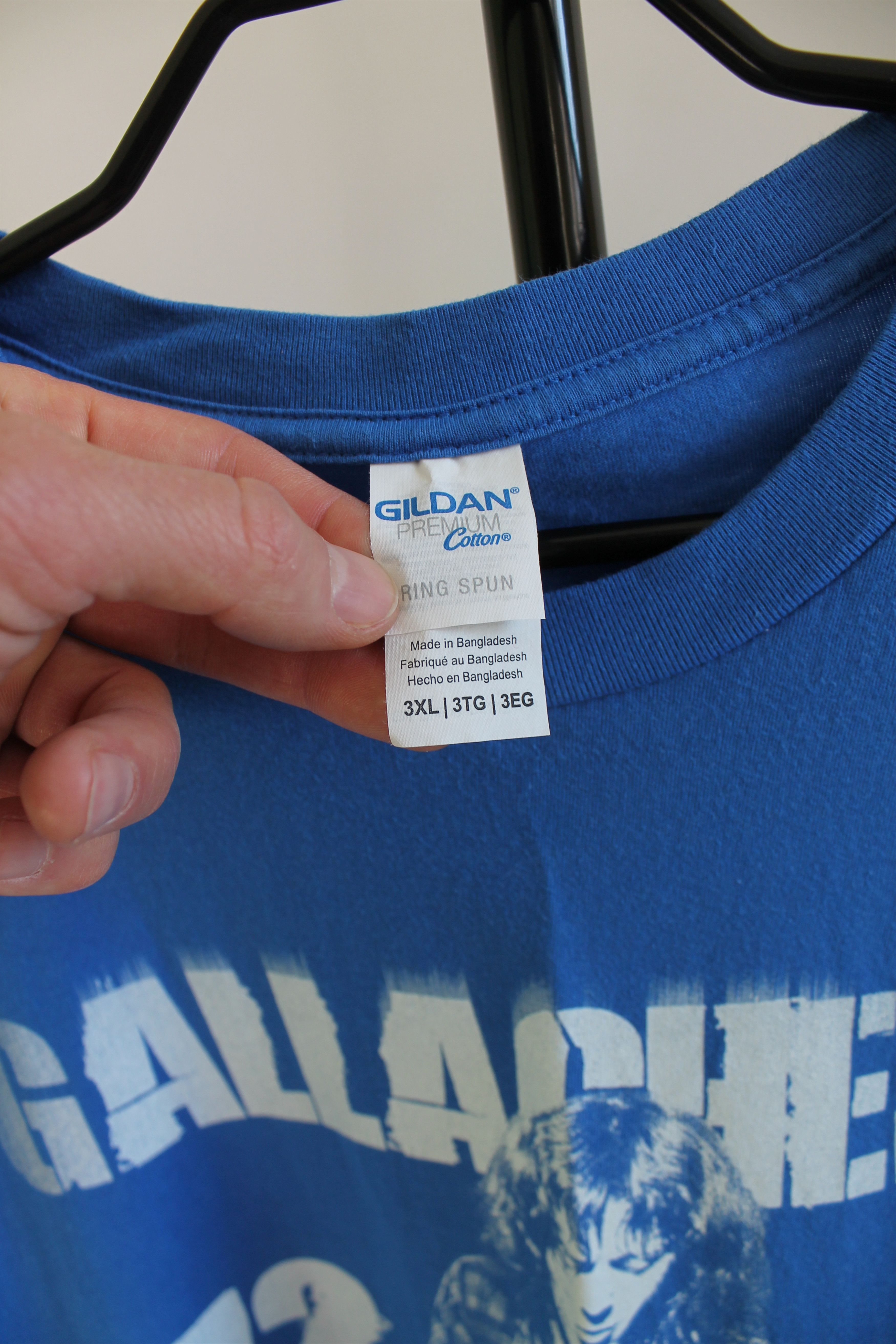 Band Tees Liam Gallagher Oasis Blue t shirt 3XL rock Size US XXL / EU 58 / 5 - 7 Thumbnail