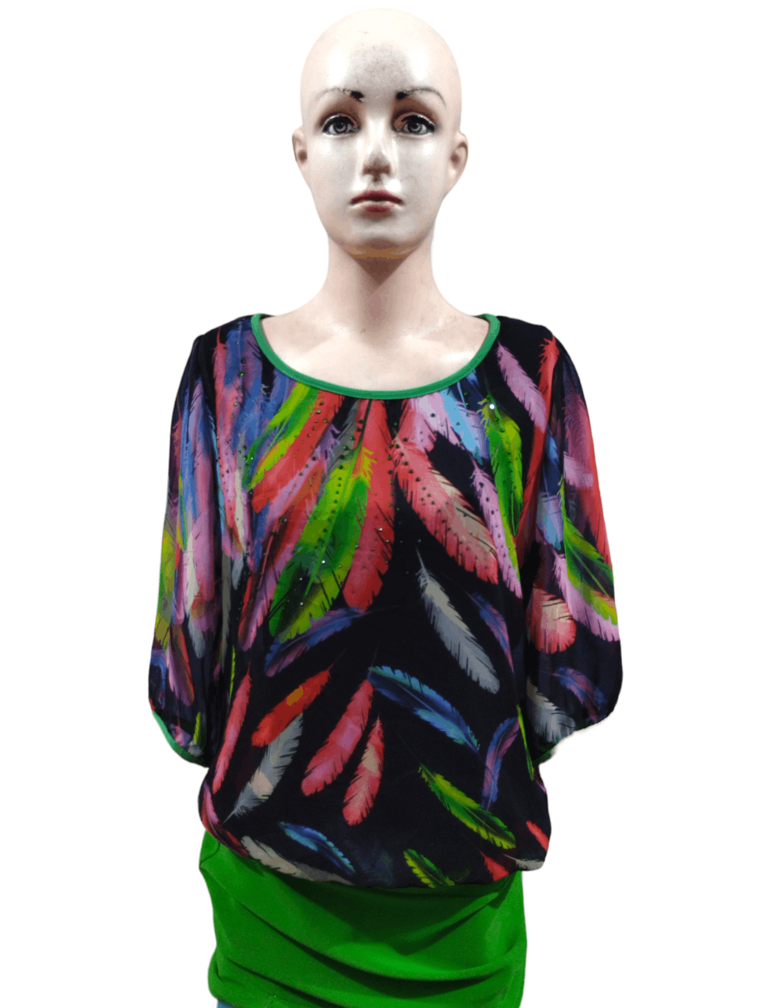 image of Issey Miyake x Tsumori Chisato Dress Silk Feather in Rainbow, Women's (Size Small)