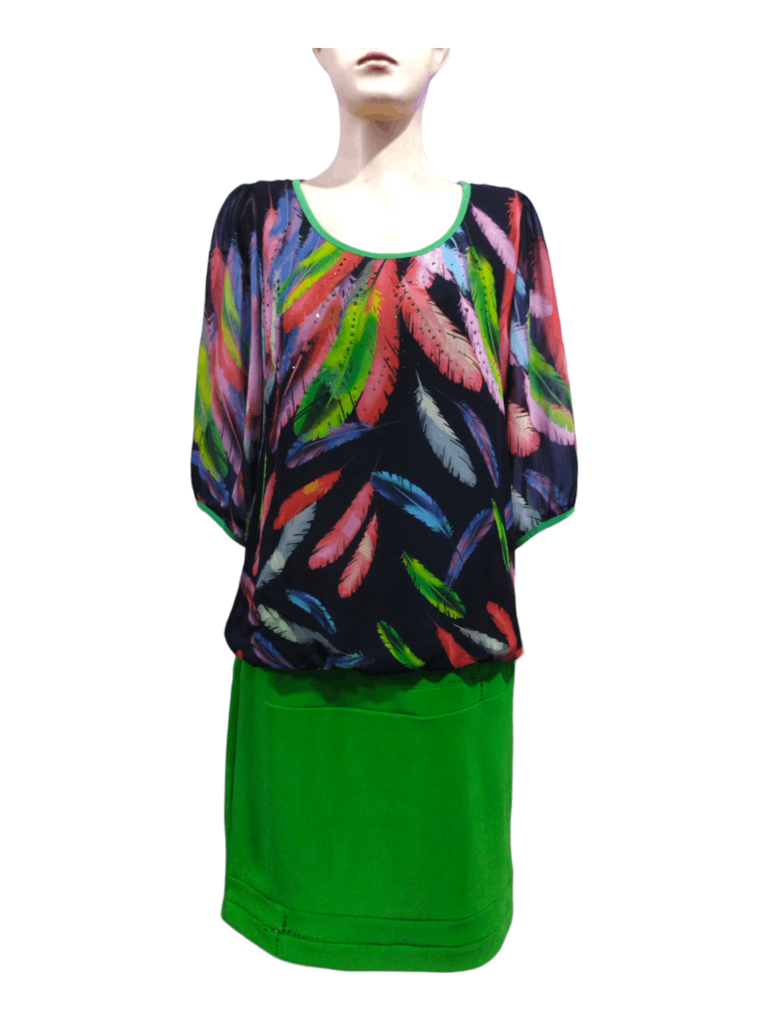 Designer × Issey Miyake × Tsumori Chisato Tsumori Chisato Dress Feather Pattern Size S / US 4 / IT 40 - 5 Thumbnail