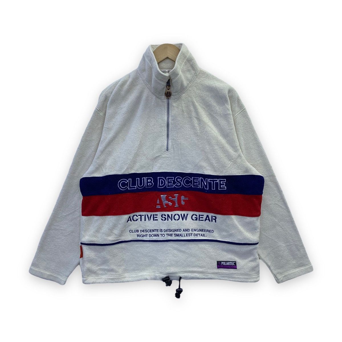 90's DESCENTE ACTIVE SNOW GEAR POLARTEC PULLOVER SWEATER