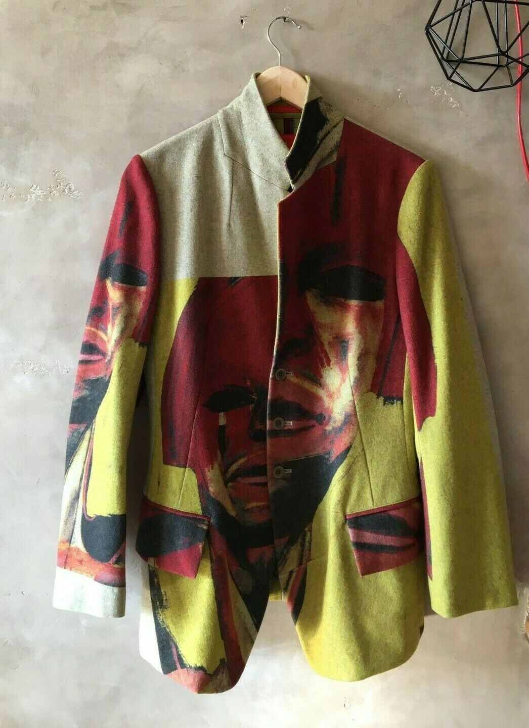 Blazer Jacket Red Label WOOL ABSTRACT PAINT COLLAB RARE