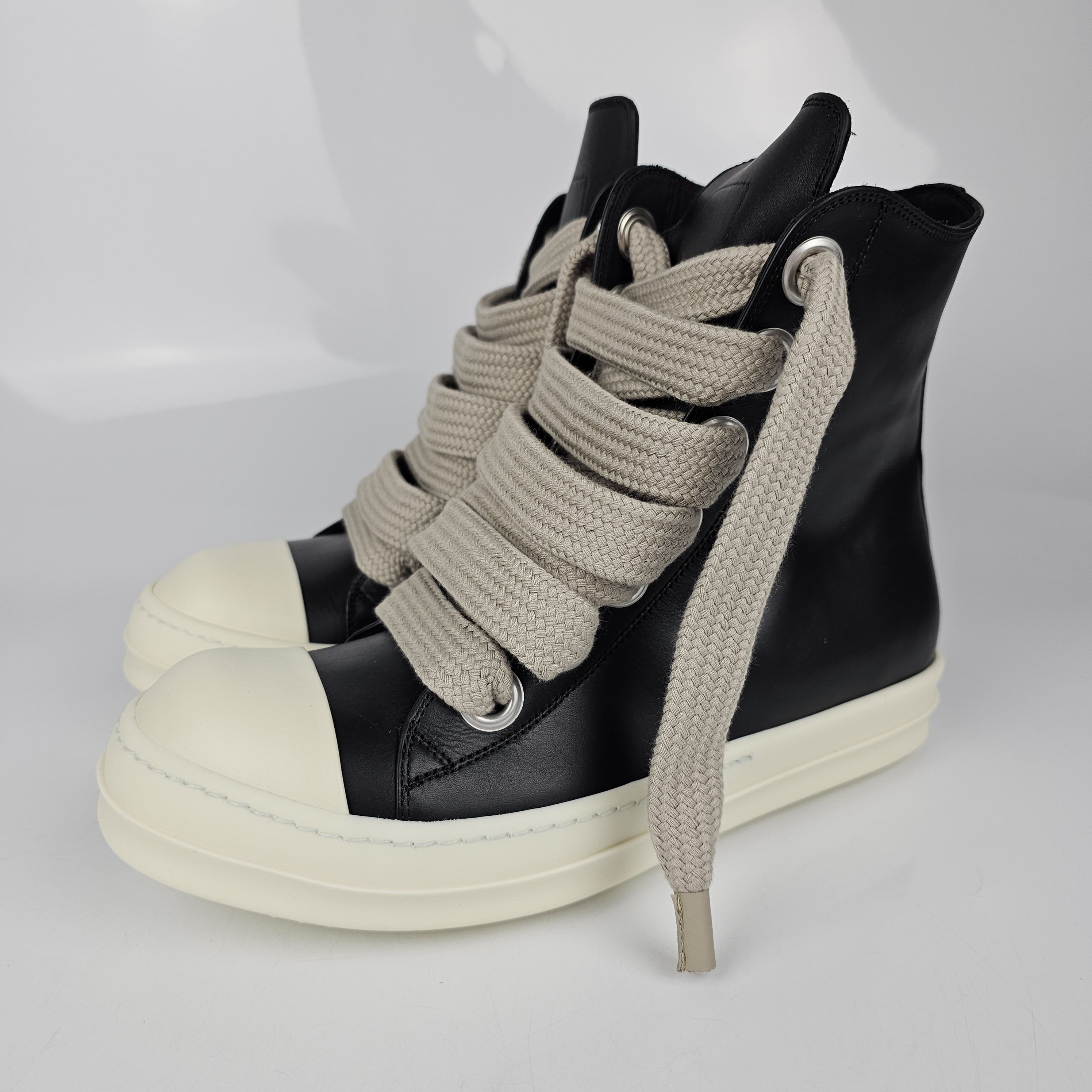 Rick Owens Rick Owens Ramones Leather Jumbo Laces Sneakers New 42
