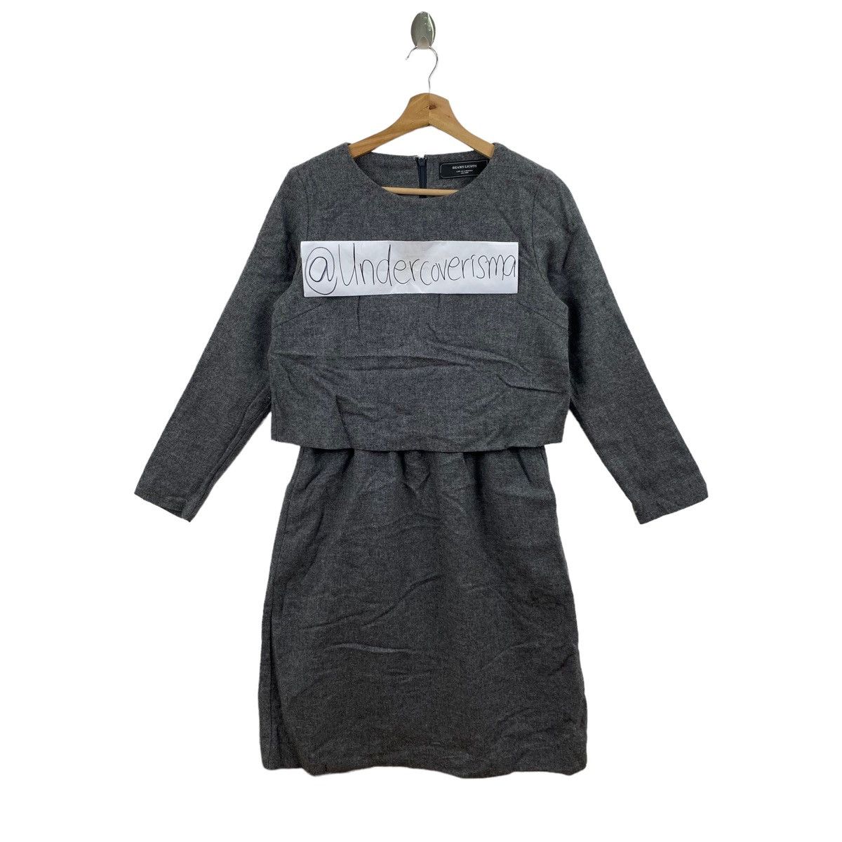 Vintage Vintage BEAMS LIGHTS Japanese Brand Plain Grey One Set Dress Size S / US 4 / IT 40 - 1 Thumbnail