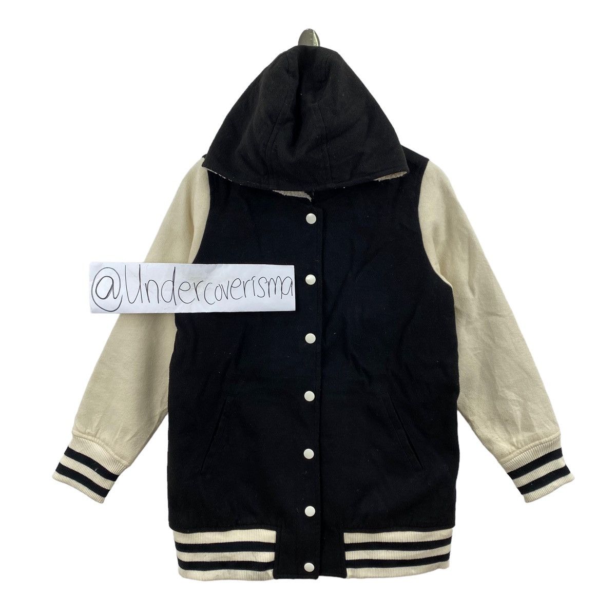 Vintage E HYPHENWORLD GALLERY Snap Button Varsity Hoodie