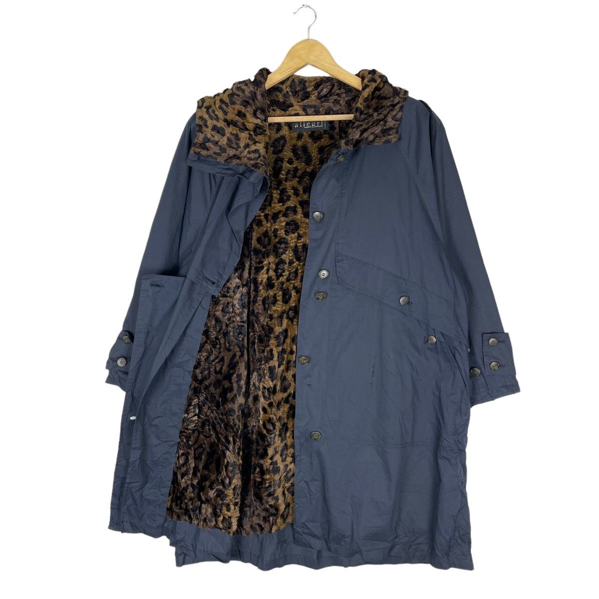 Allegri 🌟ALLEGRI ITALY HOODIE LEOPARD OVERCOAT JACKET Size L / US 10 / IT 46 - 1 Thumbnail
