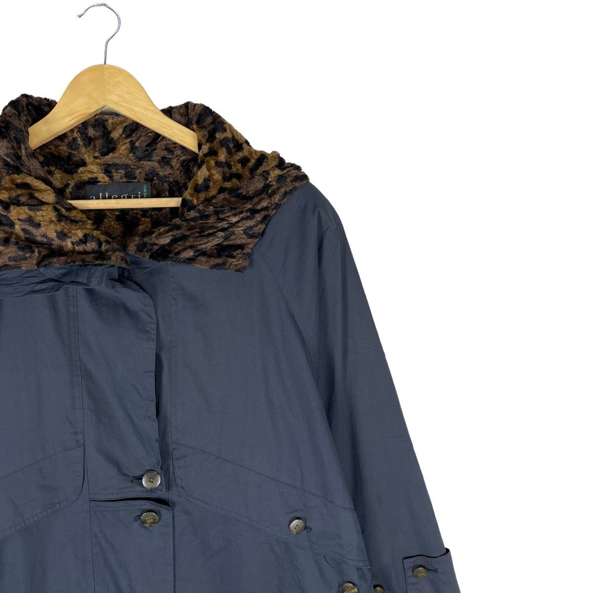 Allegri 🌟ALLEGRI ITALY HOODIE LEOPARD OVERCOAT JACKET Size L / US 10 / IT 46 - 4 Thumbnail